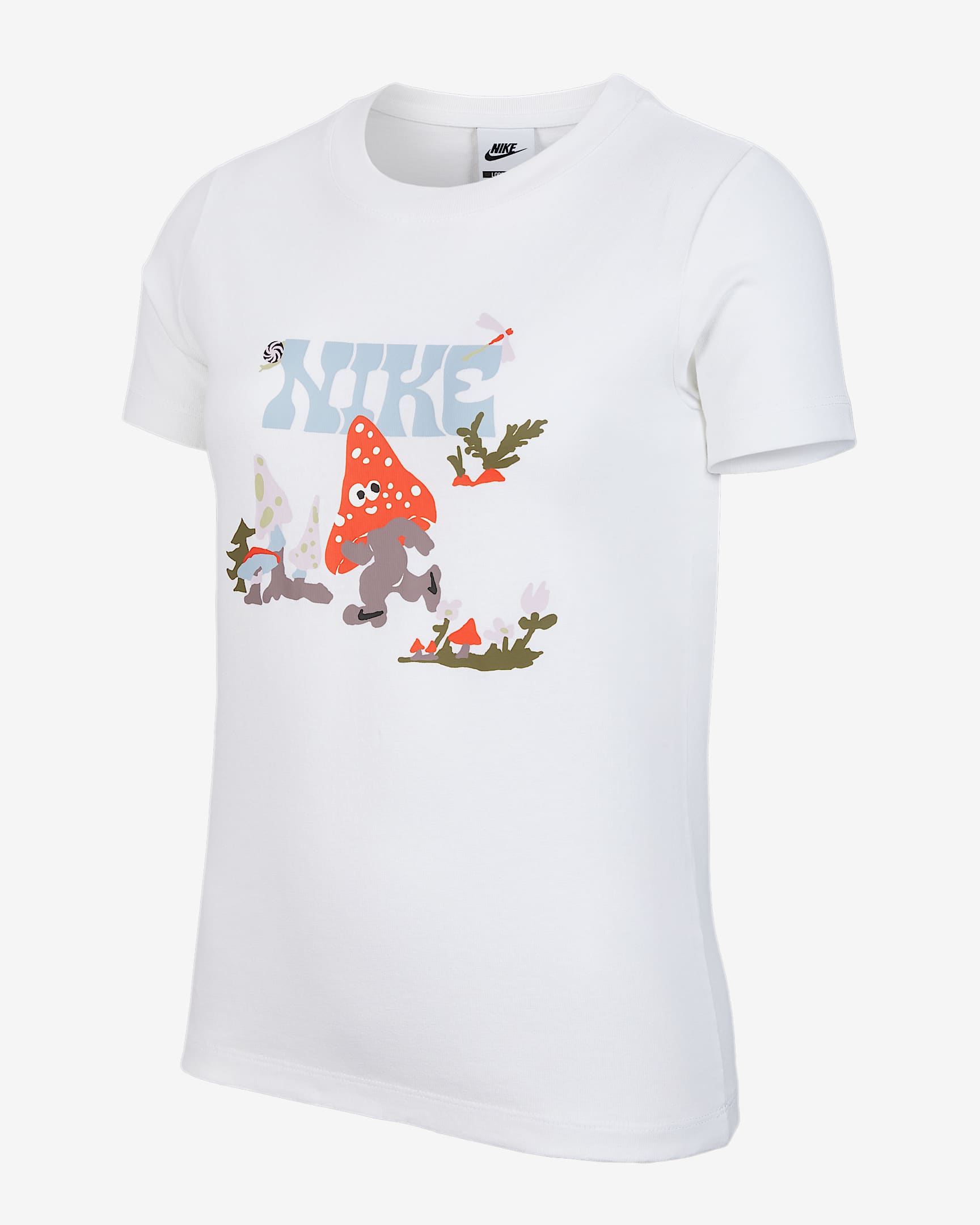 Nike Sportswear 大童(女孩)宽松T恤 - 白色