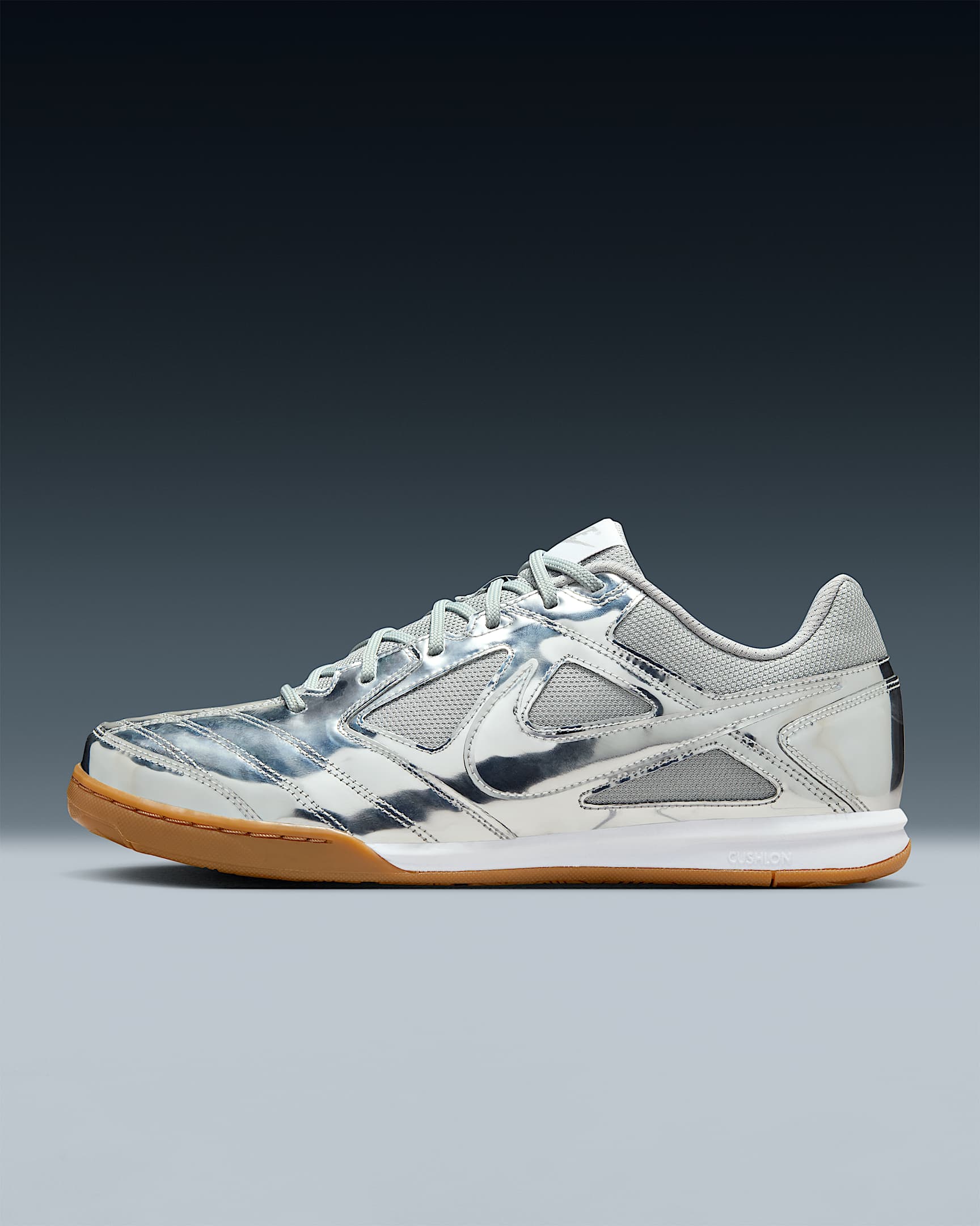 Nike Gato LV8 男子运动鞋 - 金属银/白色/橡皮浅褐/金属银