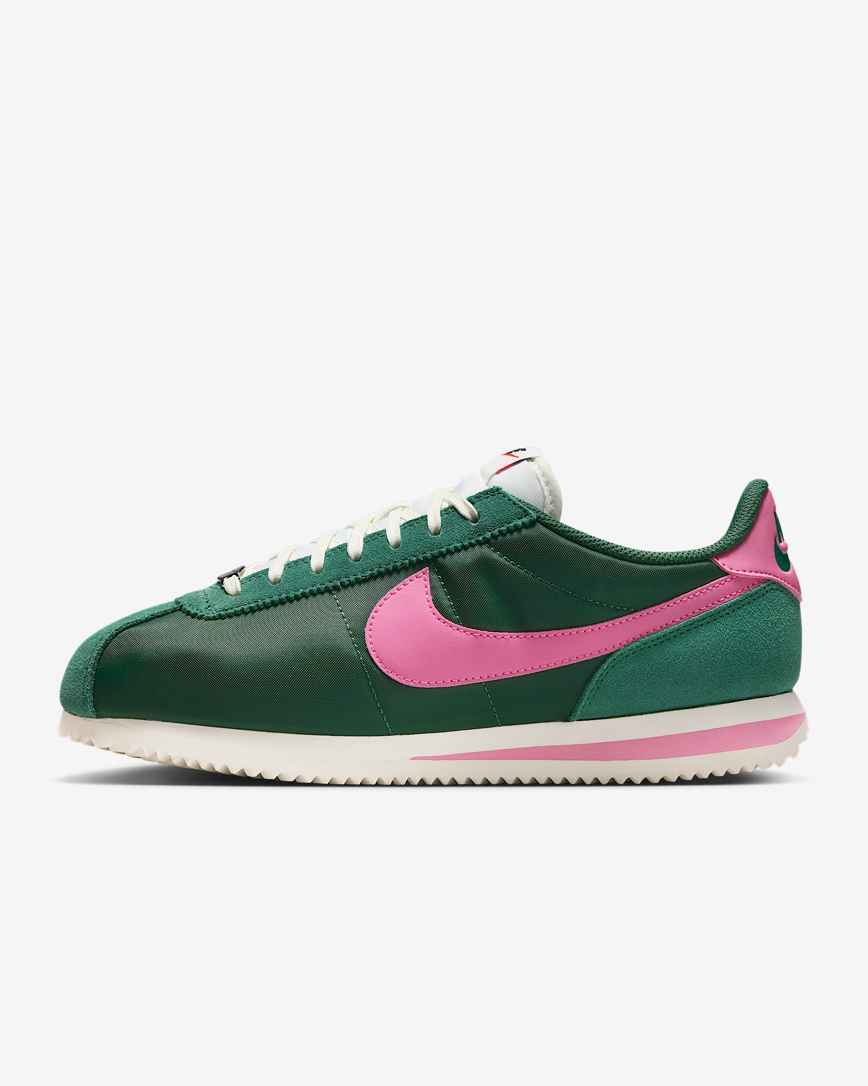 Nike Cortez 女子运动鞋 - 冷杉绿/帆白/亚紫粉
