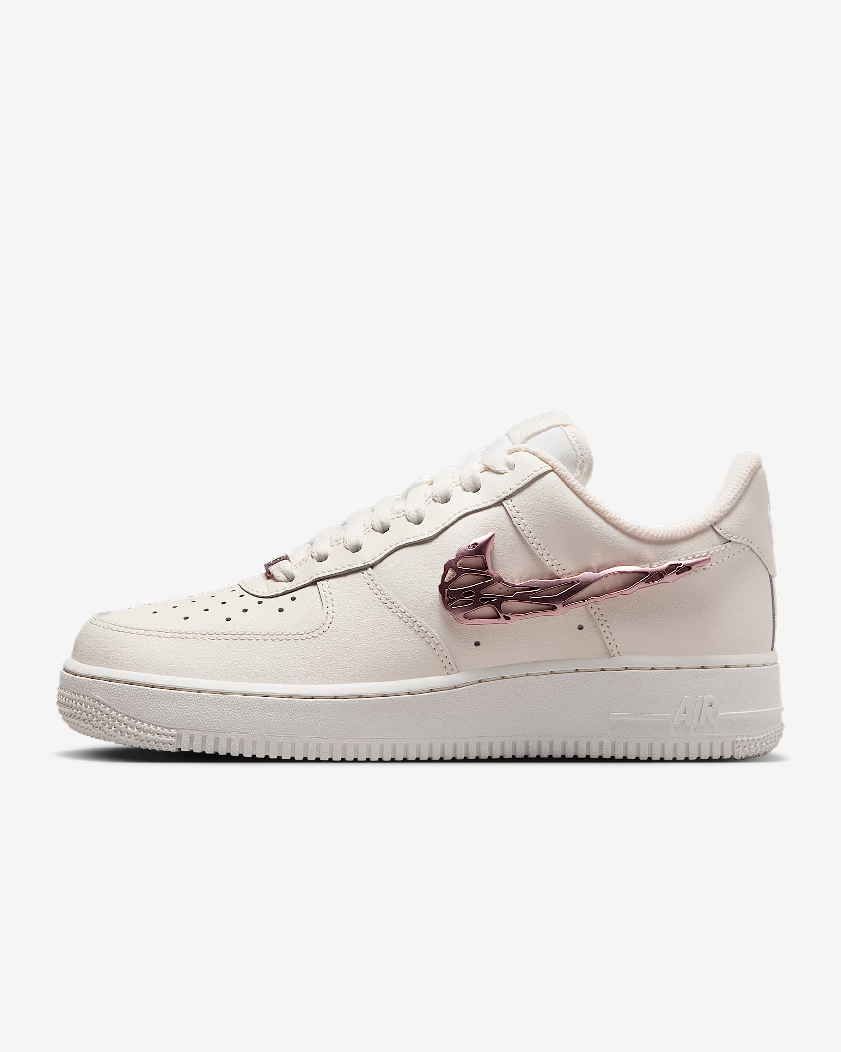 Nike Air Force 1 ’07 LX 女子空军一号运动鞋 - 帆白/帆白/帆白/玫瑰金