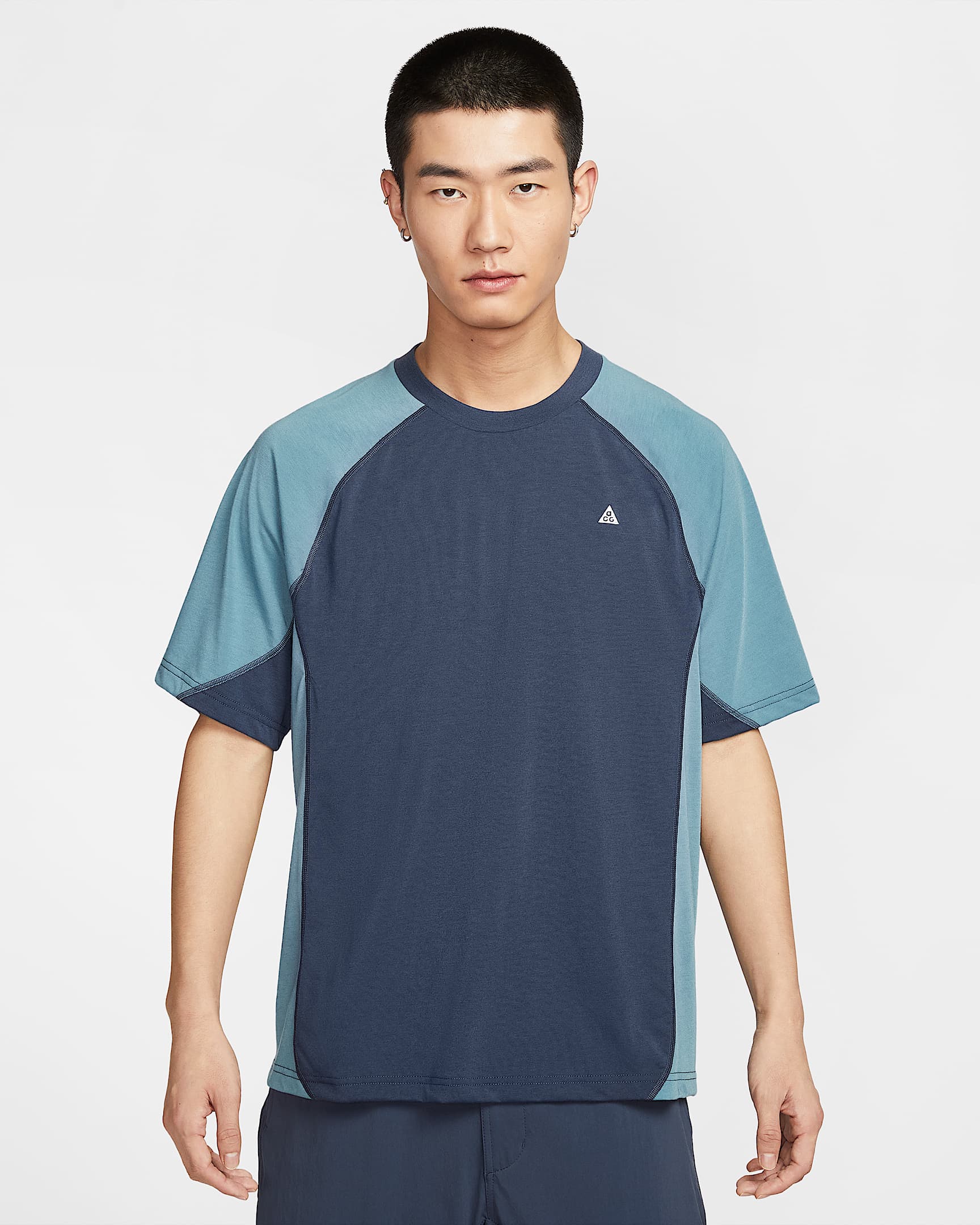 Nike ACG Dri-FIT ADV 男子速干短袖T恤 - 闪电蓝/烟灰蓝/山峰白