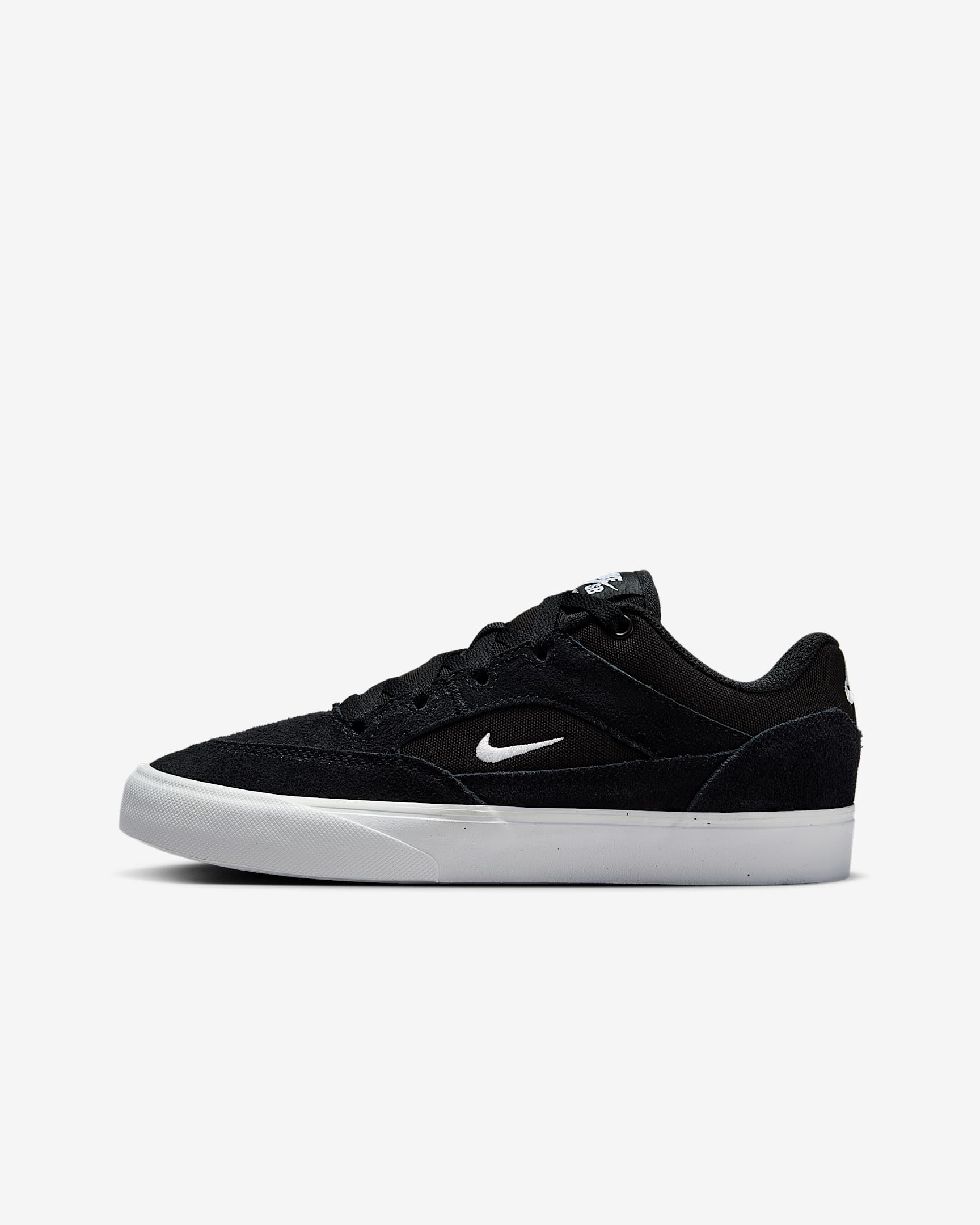 Nike SB Malor 大童薄底滑板鞋 - 黑/黑/白色/白色