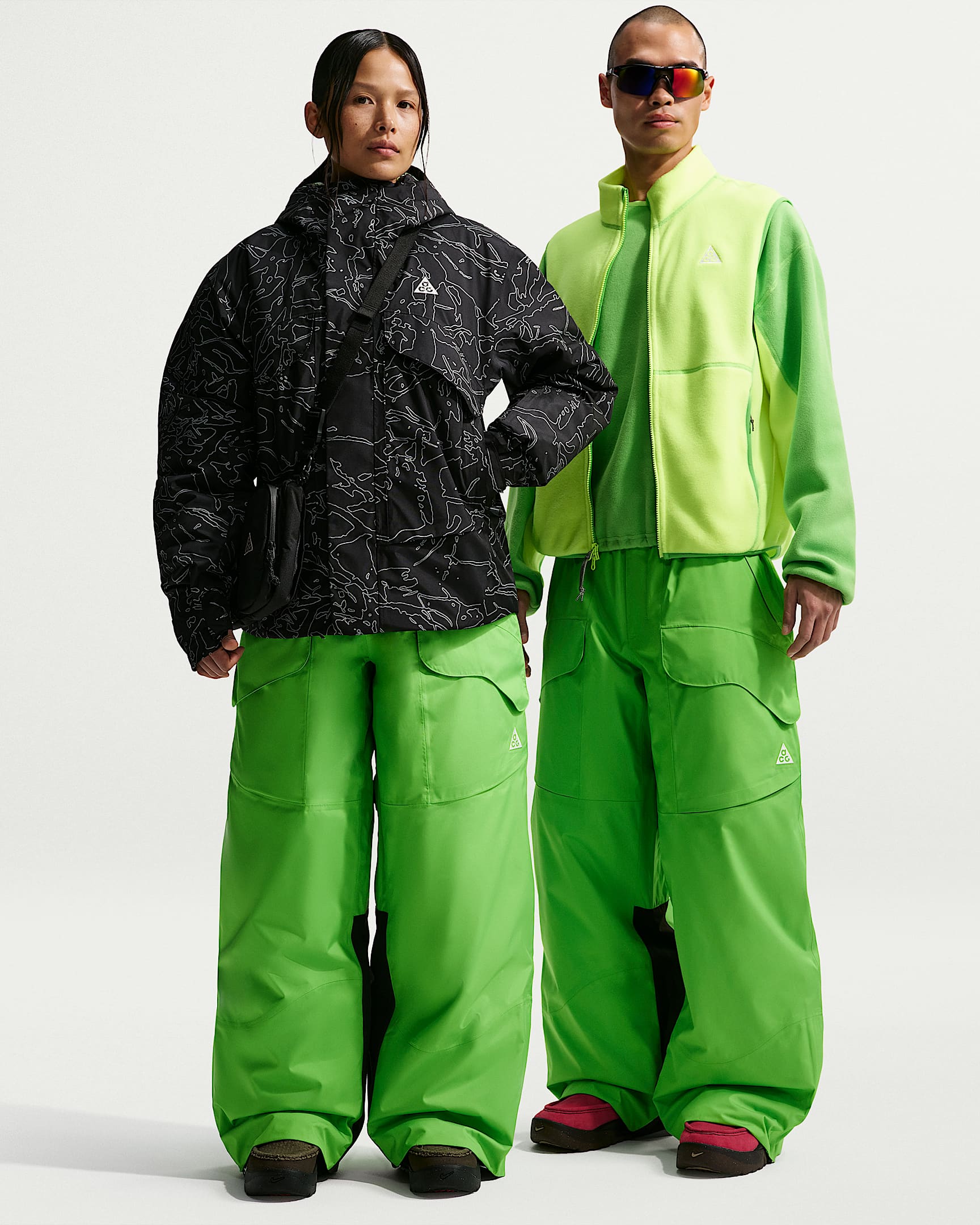 Nike ACG "Skull Peak" Storm-FIT Dolomite 男子防风拒水长裤 - 明绿/黑/煤黑/山峰白