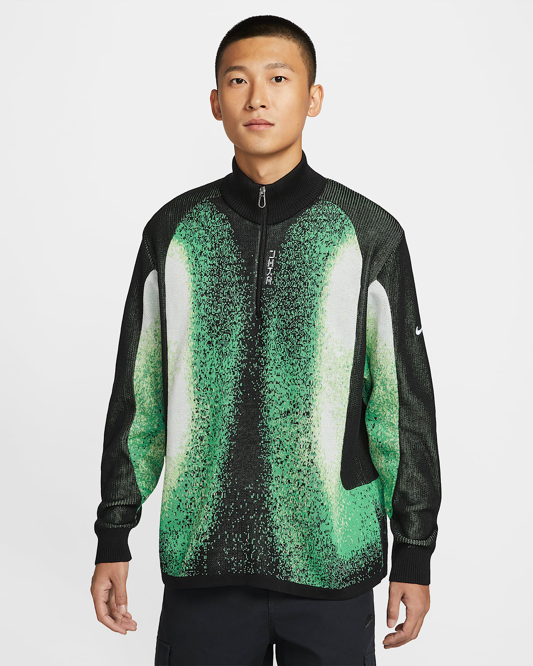 Nike Project F.R.O.G. 男子热成像图案毛衣 - 黑/惊喜绿/浅柠檬黄