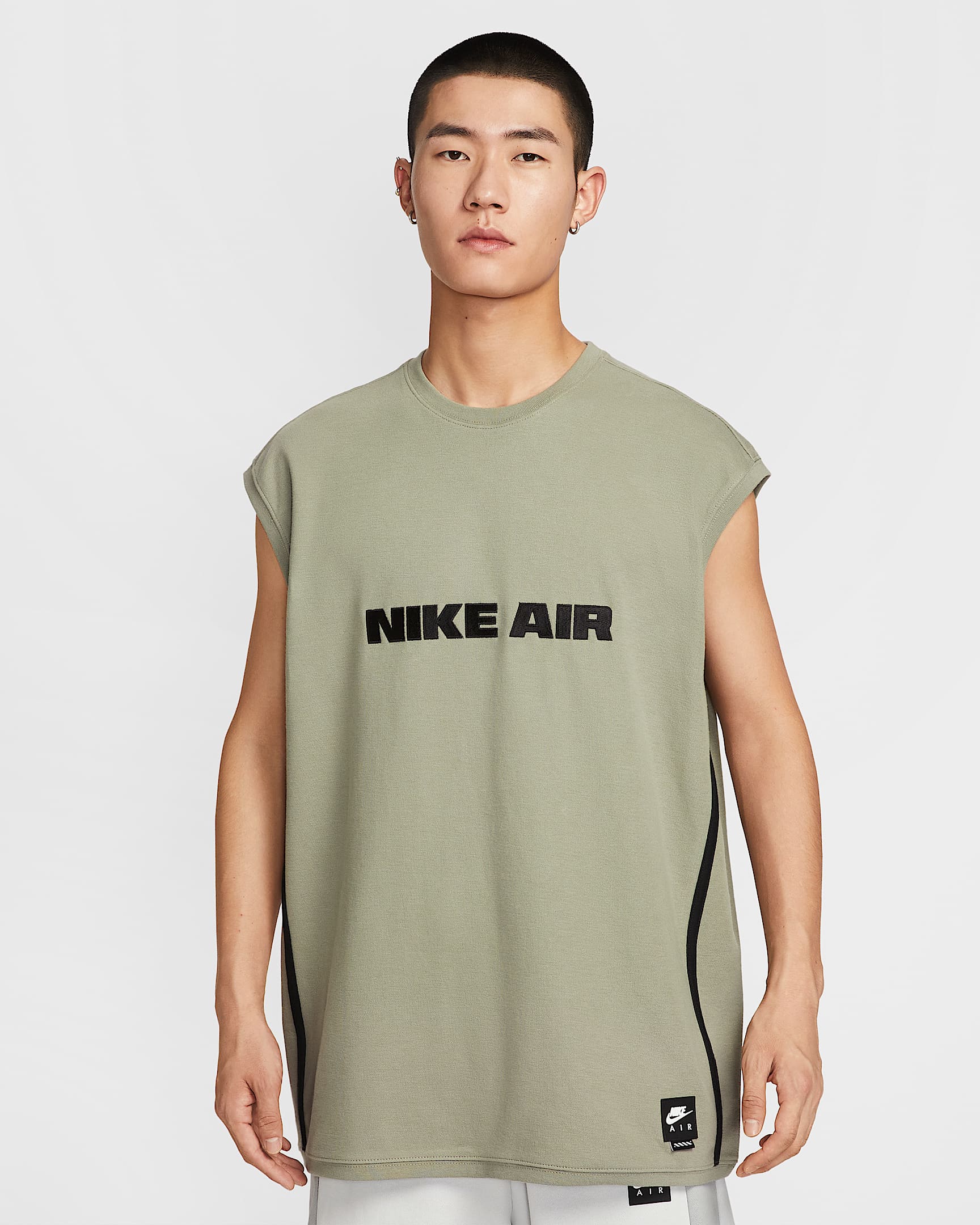 Nike Air Lifestyle Jersey 男子无袖上衣 - 浅军绿/黑/黑