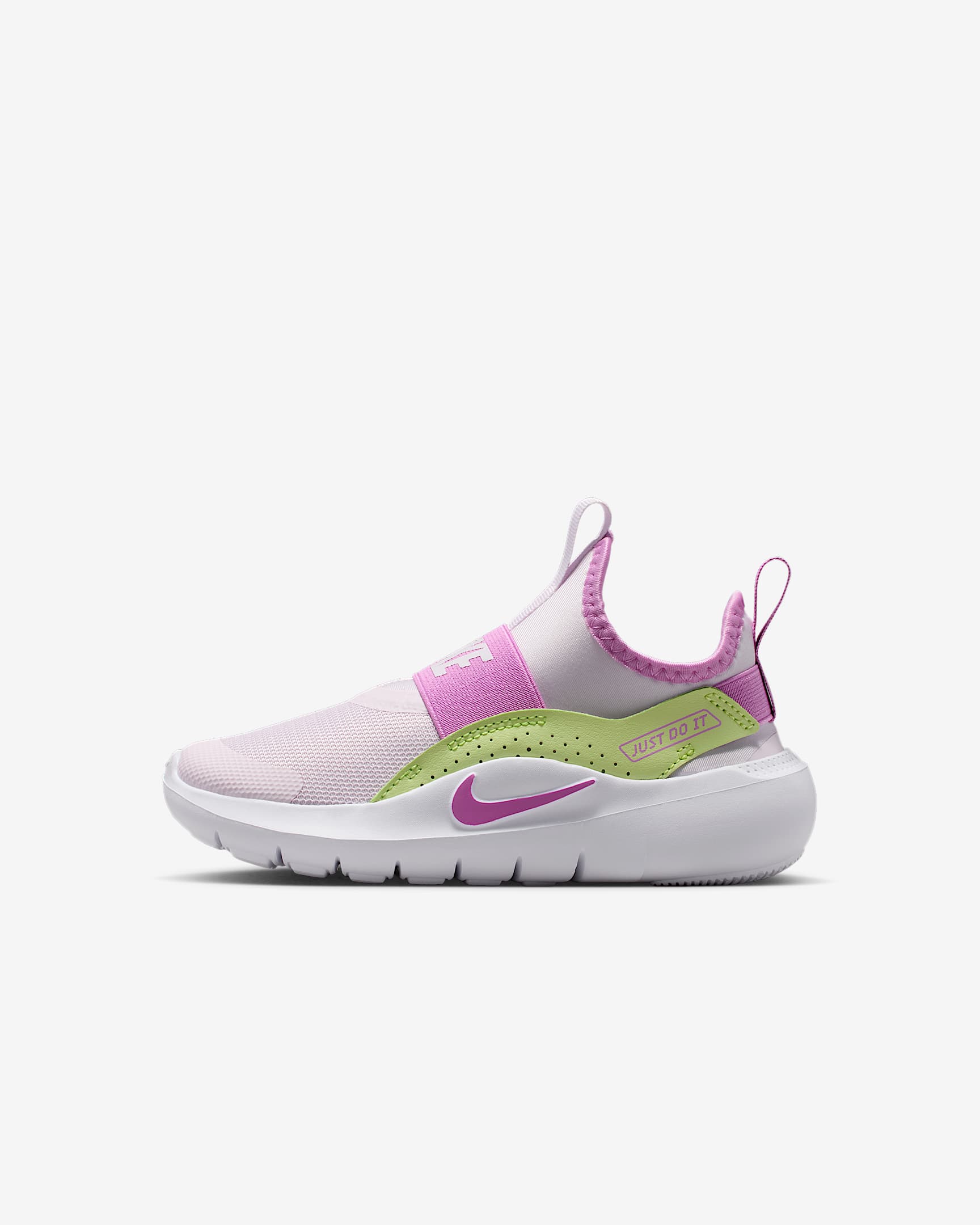 Nike Flex Runner 4 幼童一脚蹬运动鞋 - 浅紫罗兰/浅柠色/白色/浅品红