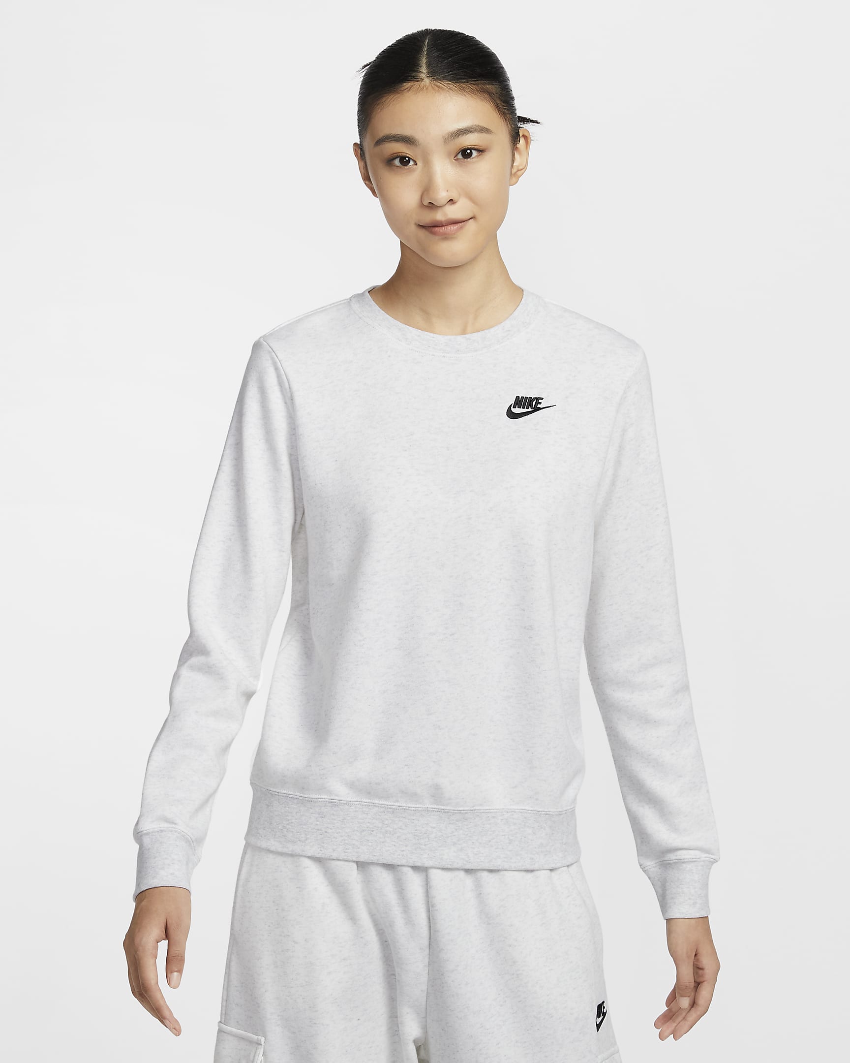 Nike Sportswear Club Fleece 女子薄绒圆领运动衫 - 调色桦树色/黑