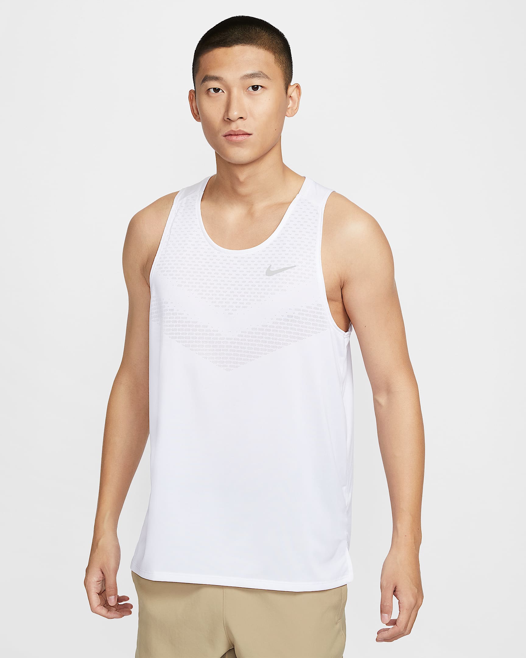 Nike Stride Dri-FIT ADV 男子速干跑步背心 - 白色