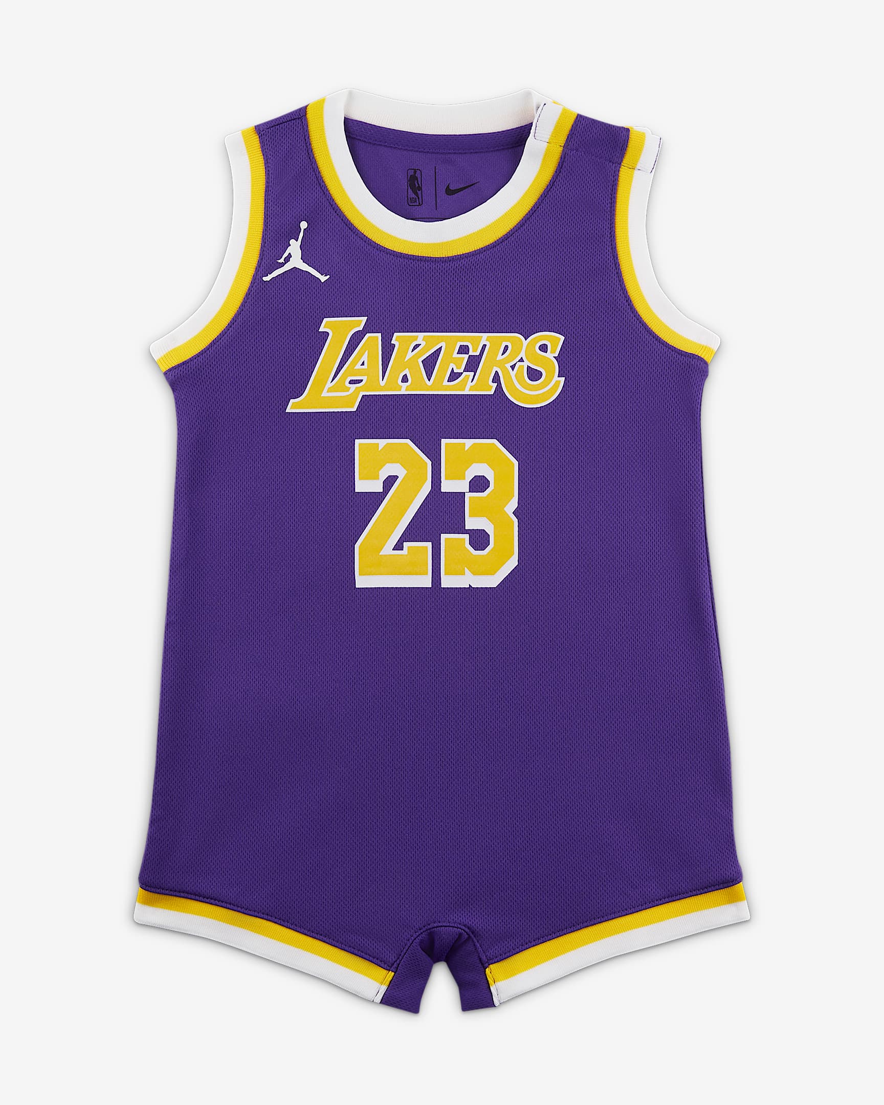 洛杉矶湖人队 (LeBron James) Statement Edition Jordan NBA Swingman Jersey 婴童连体衣 - 庭紫