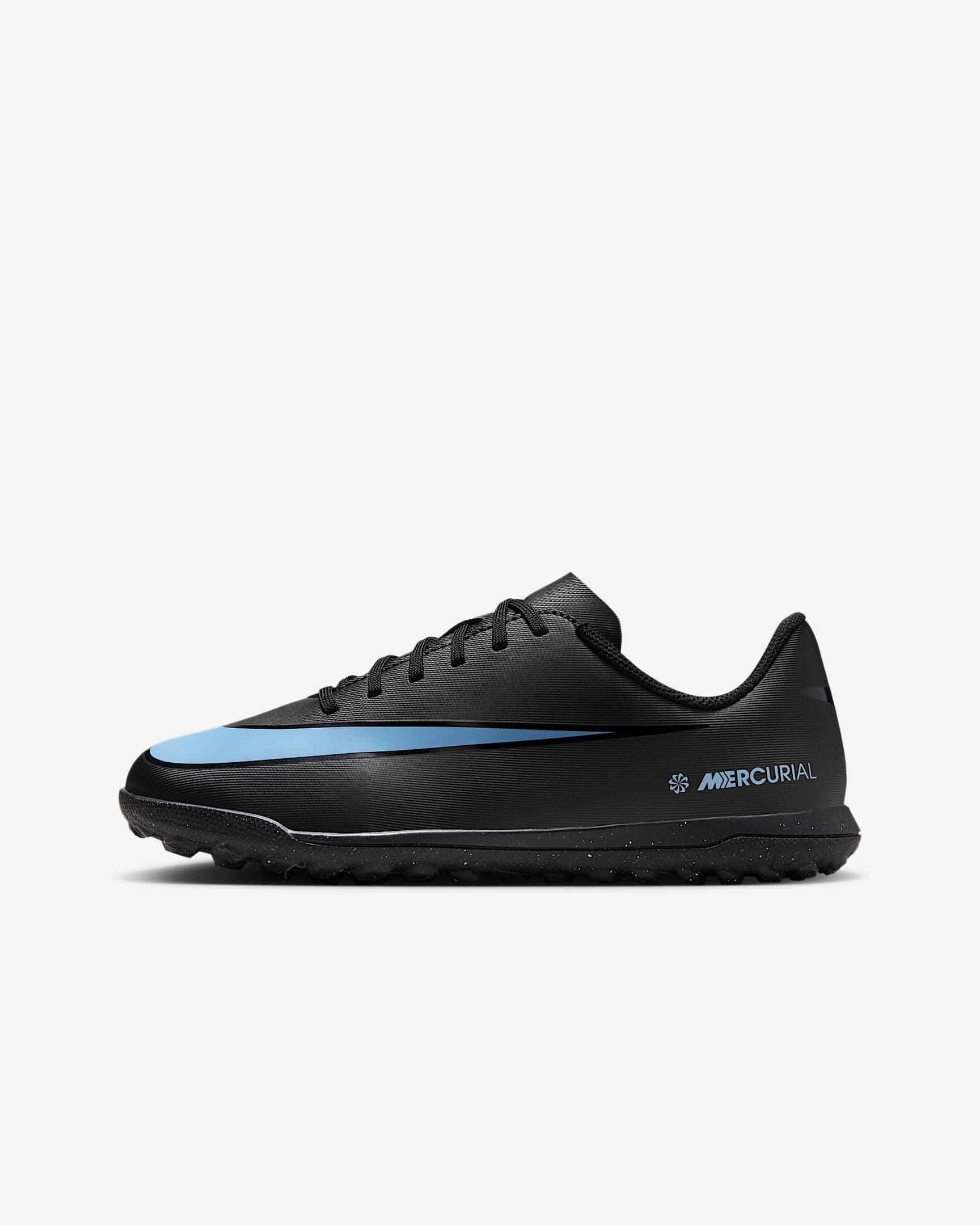 Nike Jr. Mercurial Vapor 16 Club 耐克刺客系列大童人造场地低帮足球鞋 - 黑/冰蓝