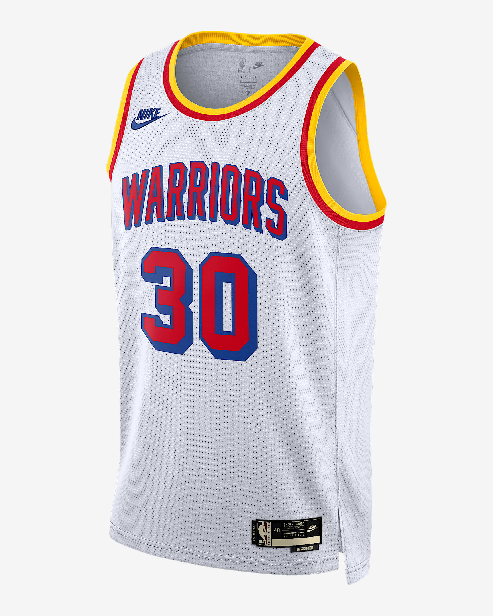 2024/25 赛季金州勇士队斯蒂芬·库里 (Stephen Curry) Hardwood Classics Nike Dri-FIT NBA Swingman Jersey 男子速干球衣 - 白色