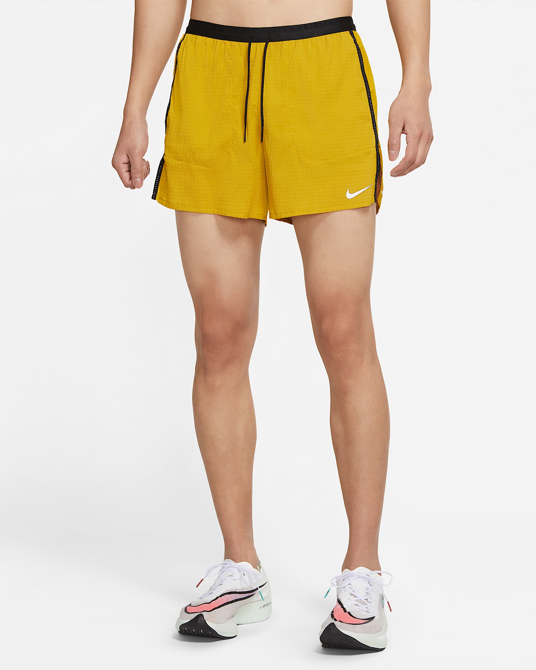 Nike Stride Run Division 男子跑步短裤 - 暗柠檬绿/暗柠檬绿