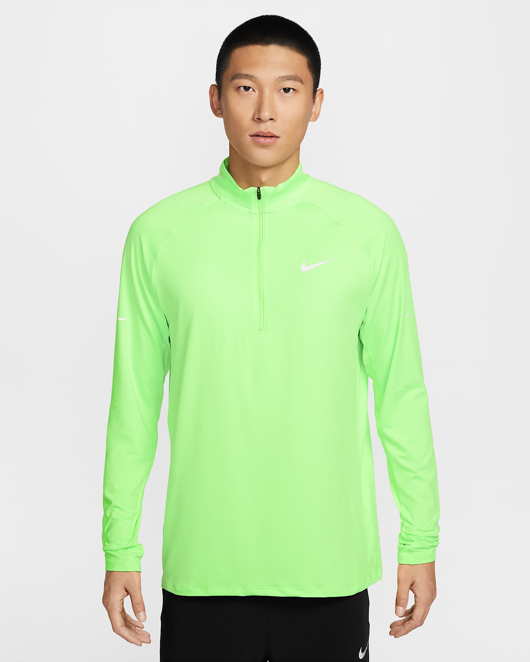 Nike Stride Dri-FIT 男子防晒速干跑步上衣 - 爆炸绿黄