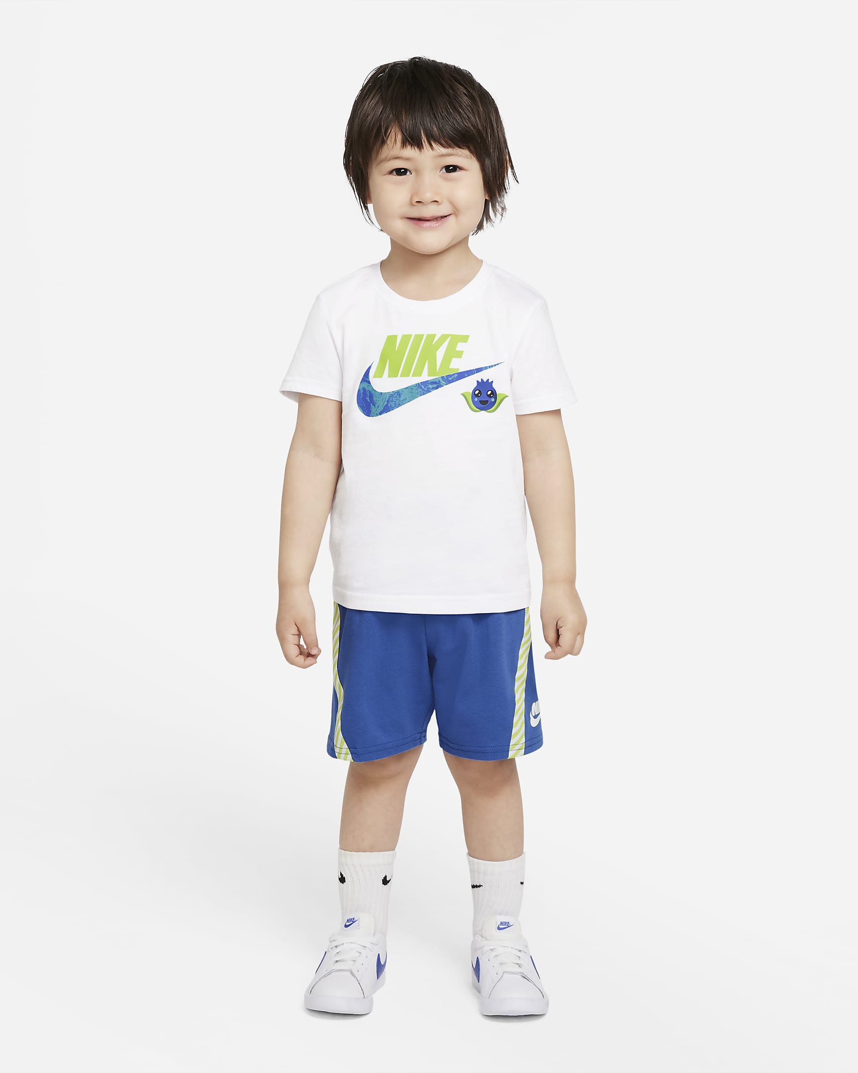 Nike Sportswear 婴童T恤和短裤套装 - 中蓝