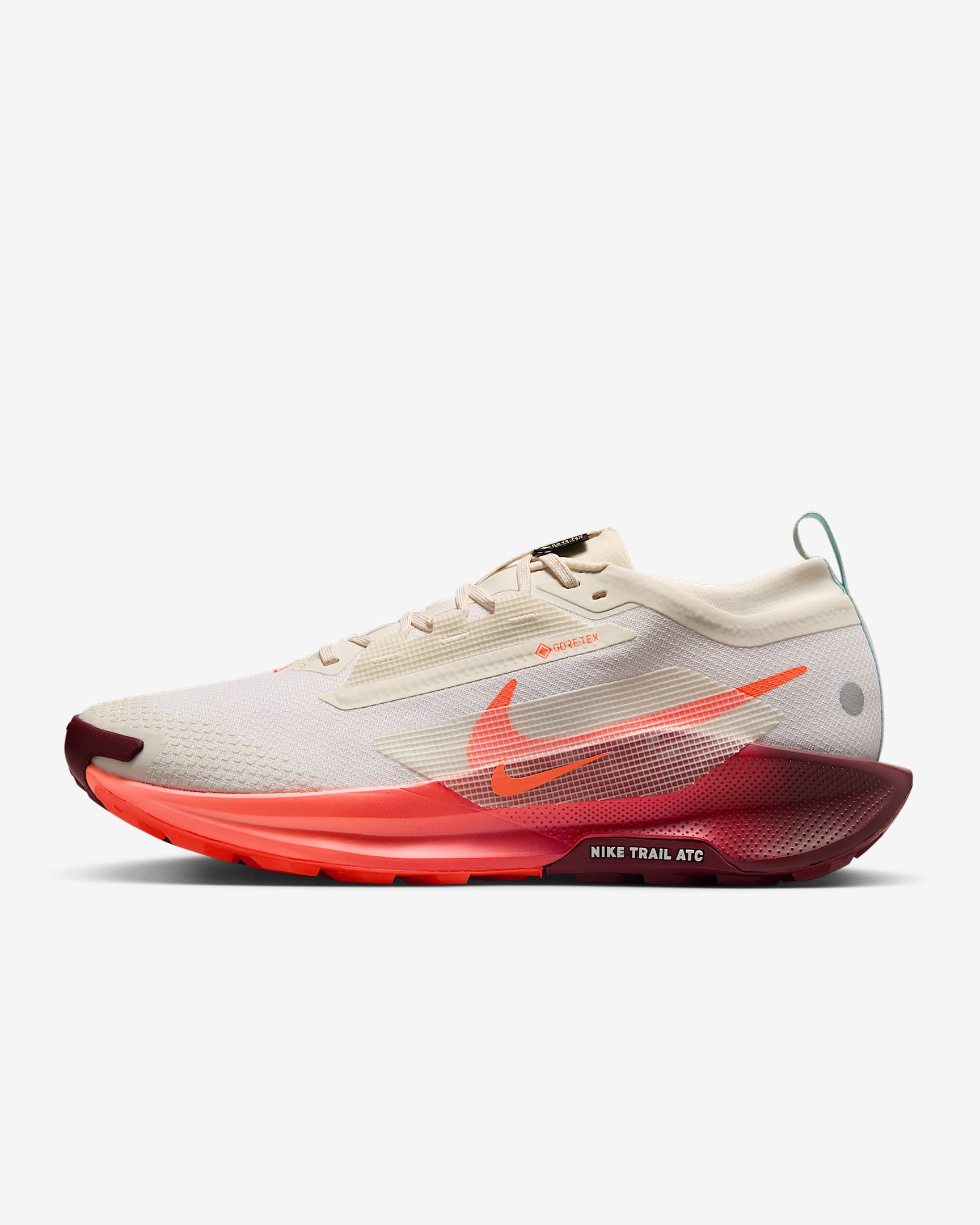 Nike Pegasus Trail 5 GORE-TEX 耐克飞马男子户外防水越野跑步鞋 - 帆白/冰川蓝/暗队红/橙红