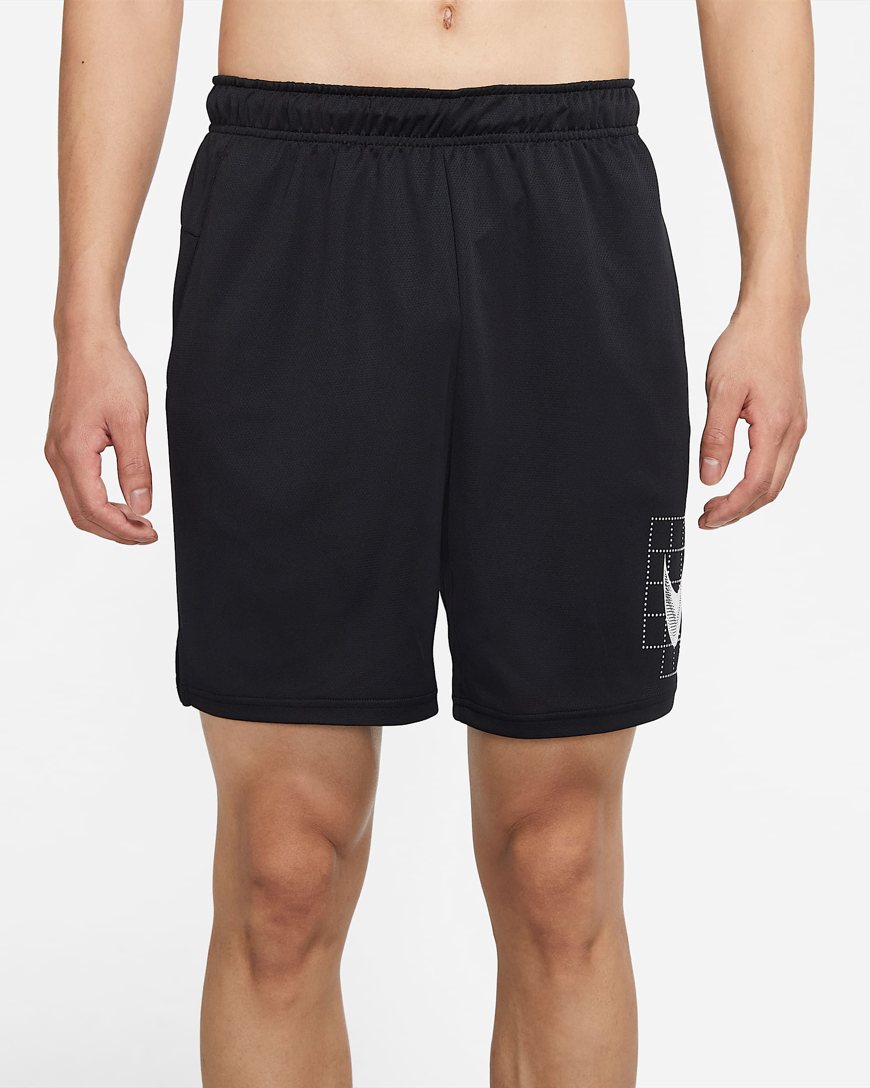 Nike Dri-FIT 男子印花训练短裤 - 黑