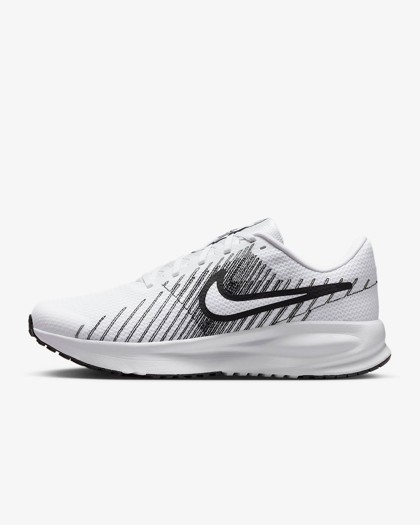 Nike Run Defy 男子公路跑步鞋 - 白色/黑