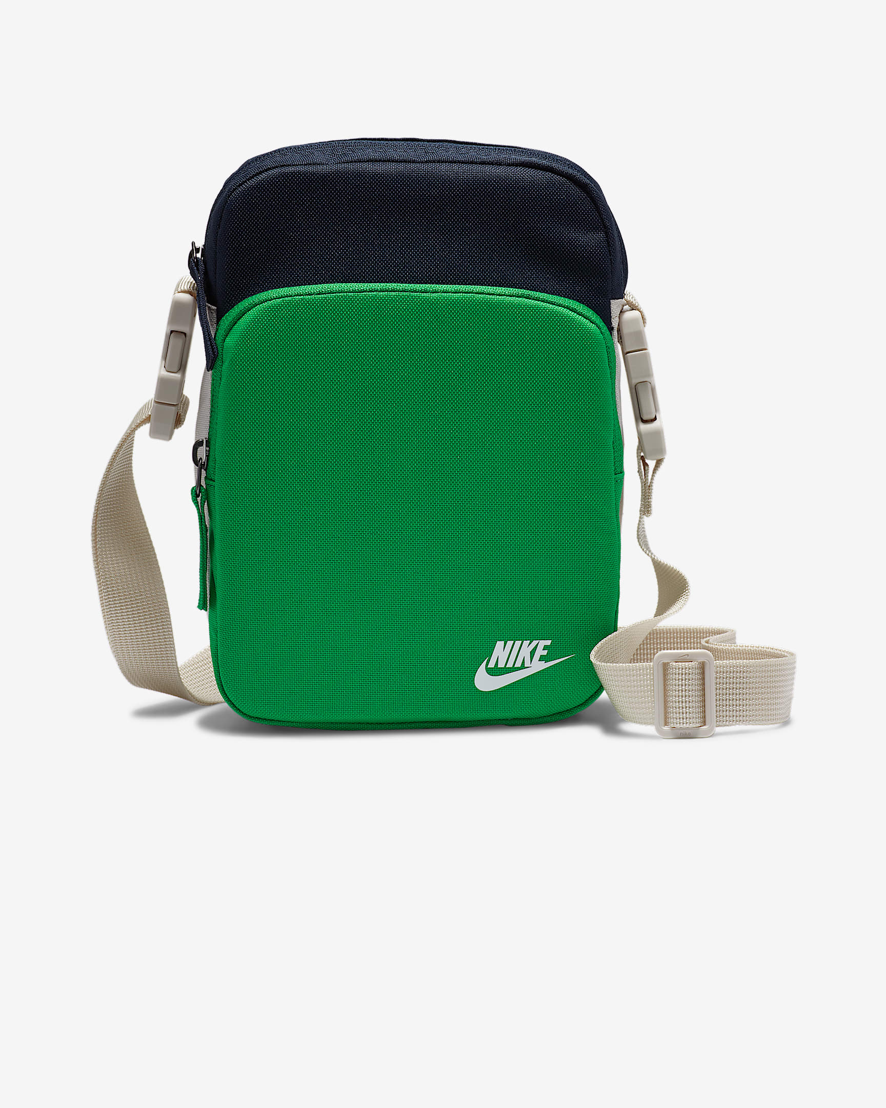Nike Heritage 2.0 Crossbody 单肩包 - 幸运绿/黑曜石色/白色