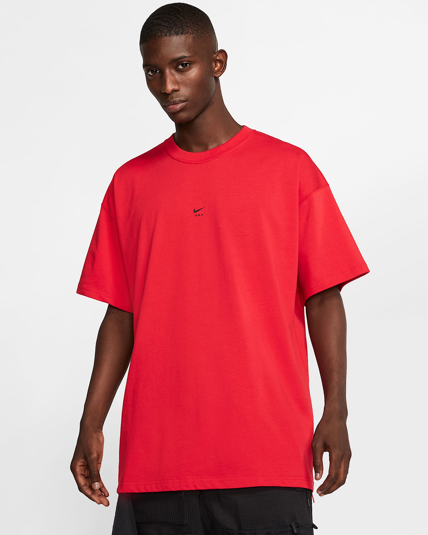 Nike x MMW 男子短袖T恤 - 大学红/黑
