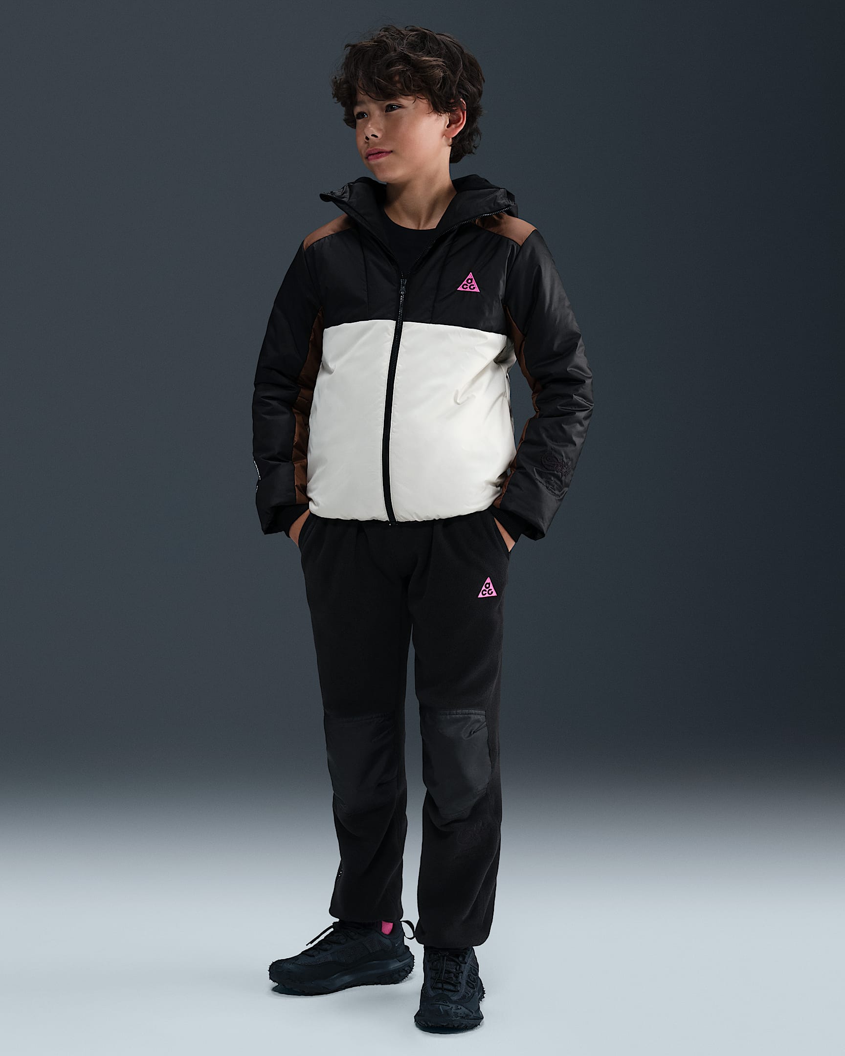 Nike ACG Polartec® 大童摇粒绒长裤 - 黑