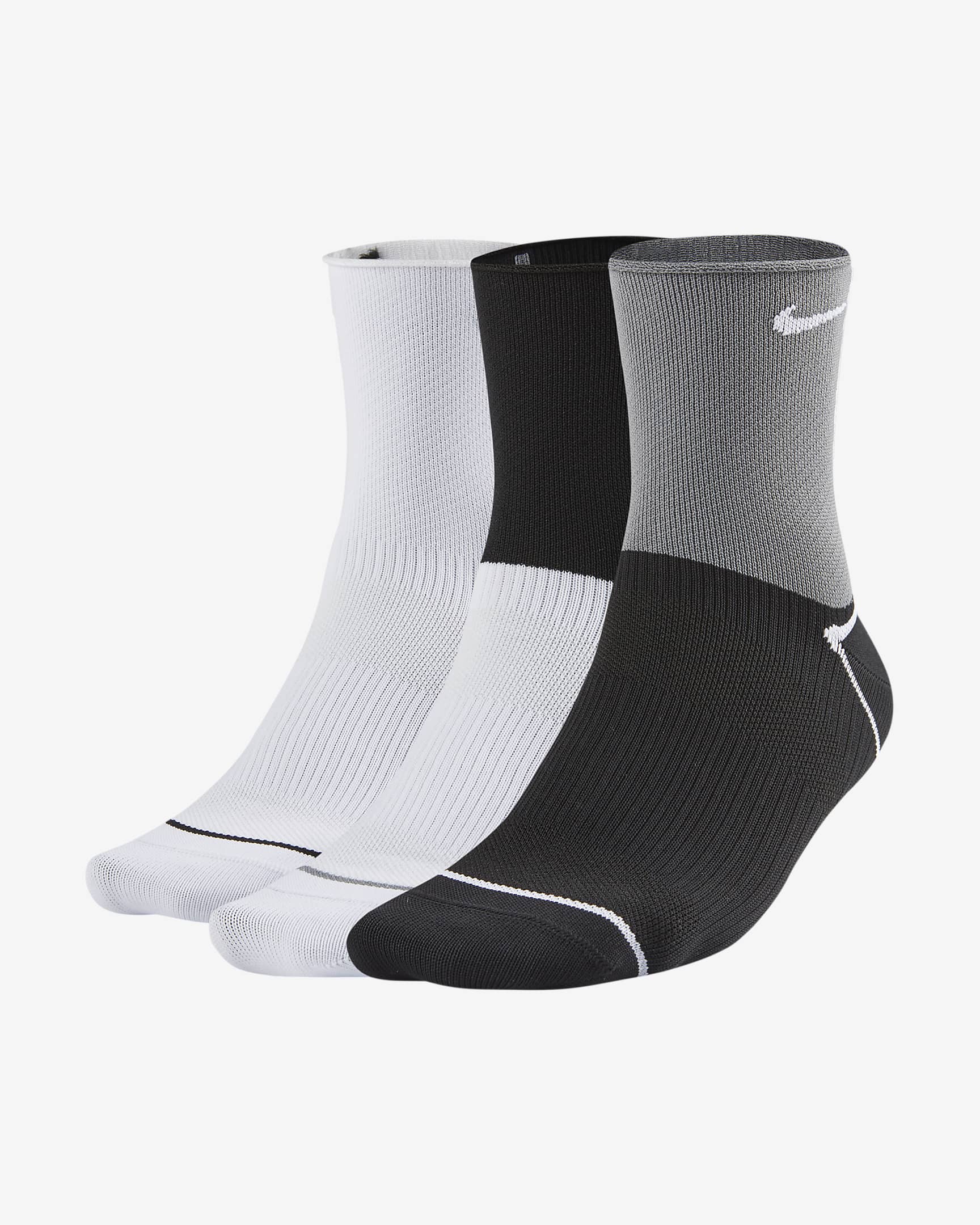 Nike Everyday Plus Lightweight 女子速干训练短袜(3 双) - 多色