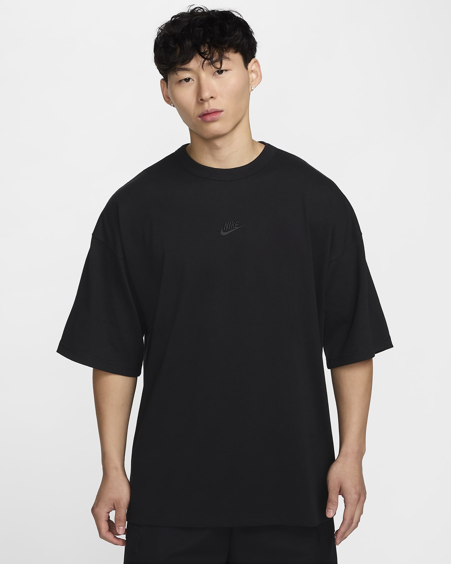 Nike Sportswear Premium Essentials 男子 Oversize 风T恤 - 黑