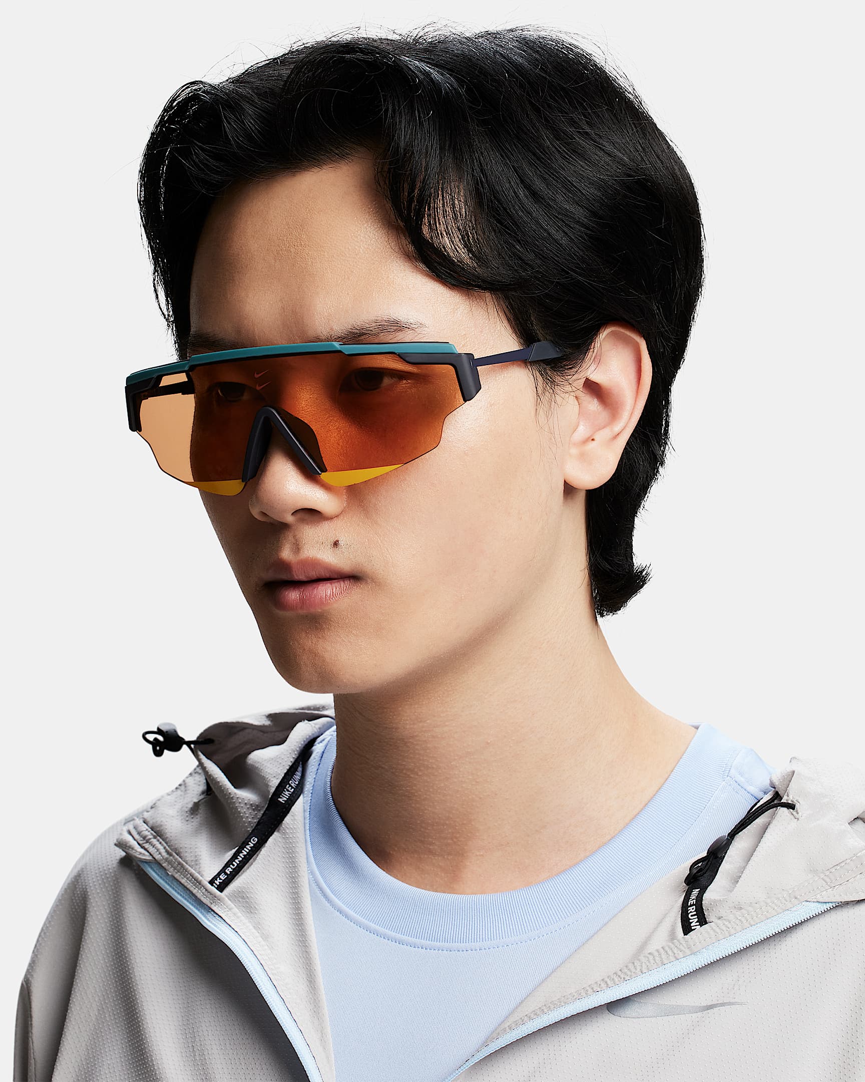 Nike Marquee LB 亚洲版型太阳镜 - 矿物青/橙色/橙色