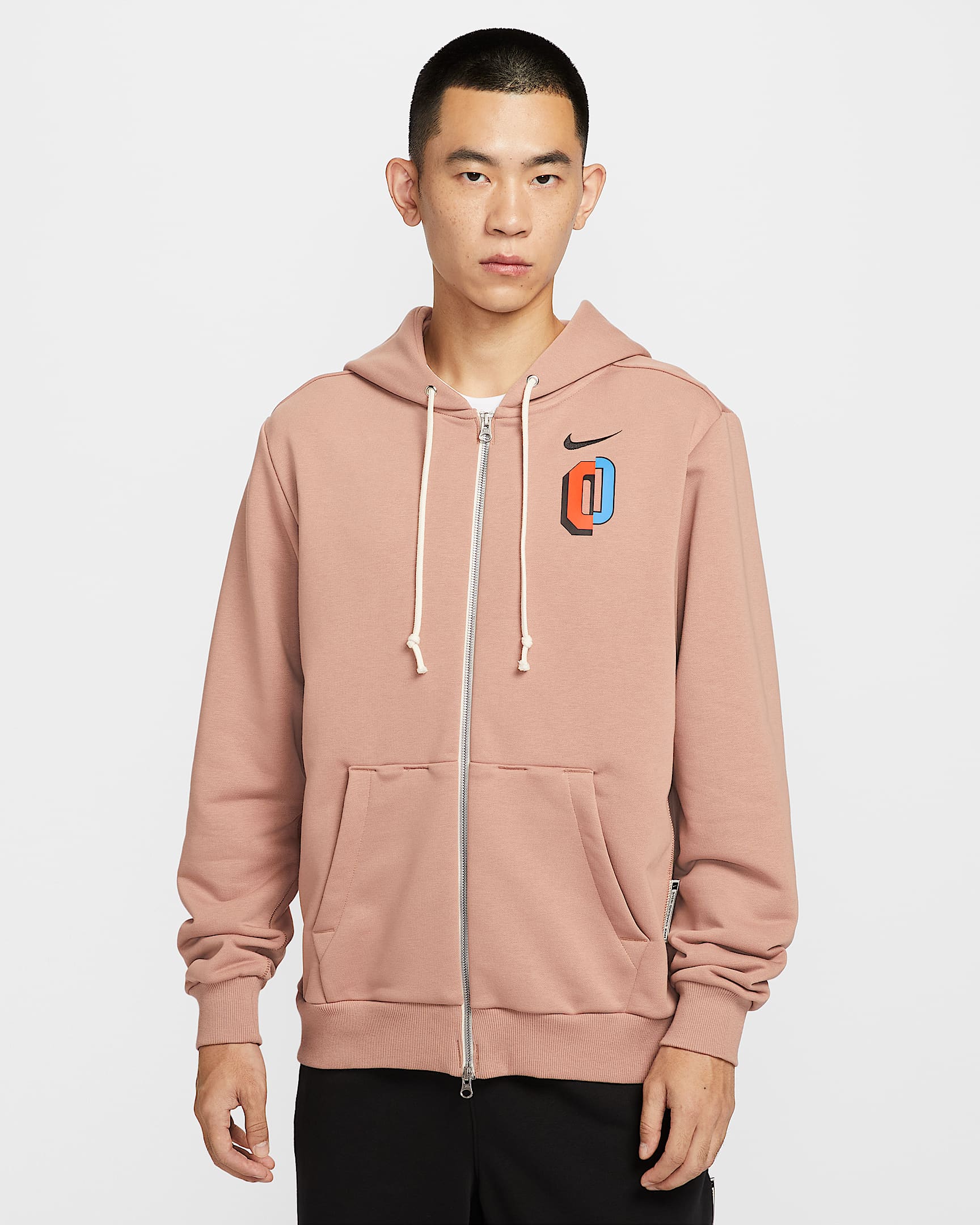 Nike Street Soul Standard Issue Dri-FIT 男子速干全长拉链开襟篮球连帽衫 - 沙漠黄