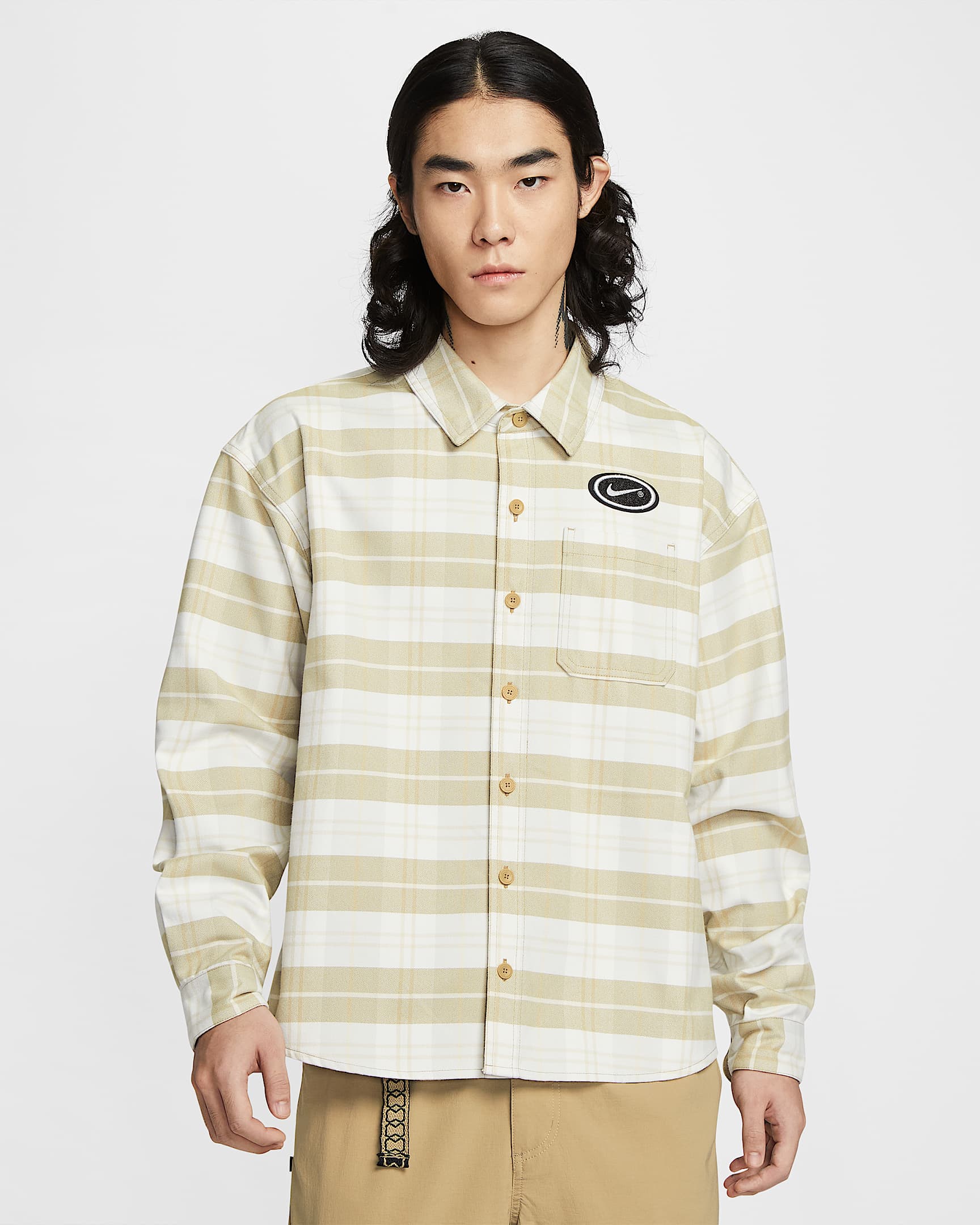 Nike SB x Eric Koston 男子滑板法兰绒上衣 - 帆白/浅骨色