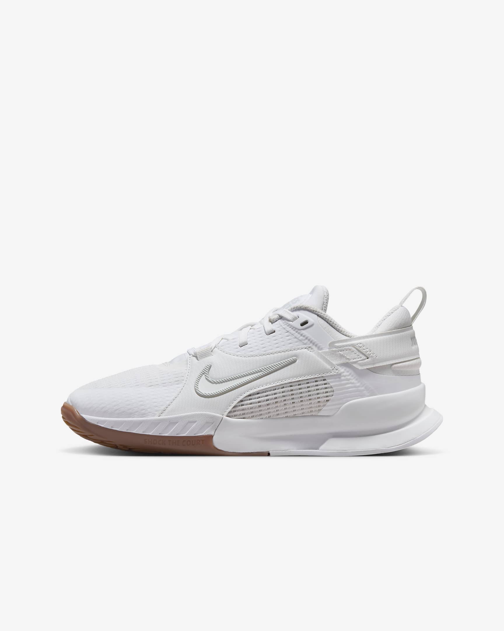 Nike Crosscourt 六边形小将大童运动鞋 - 白色/橡皮中褐/白金色