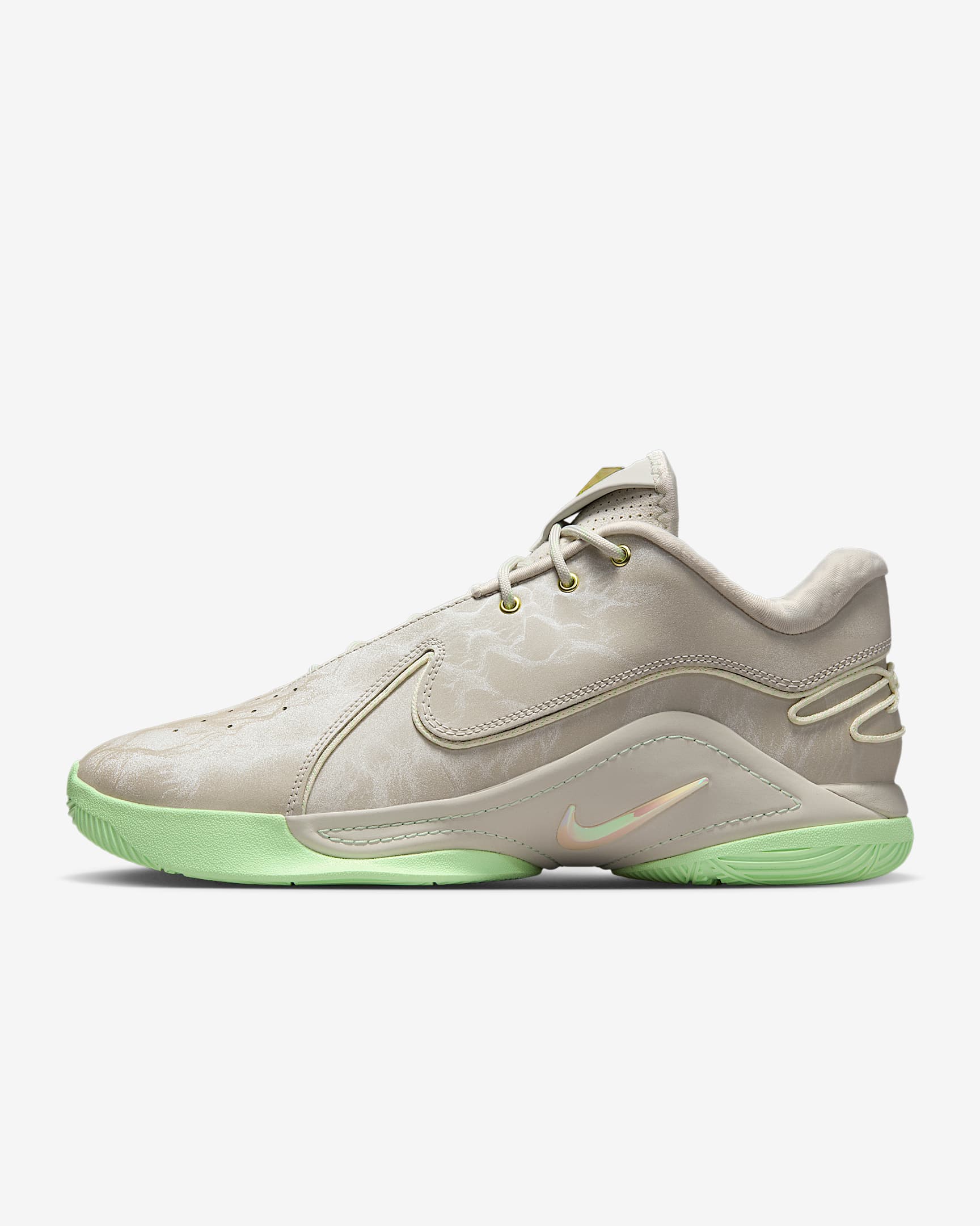 LeBron XXII EP 詹姆斯男子篮球鞋 - 浅骨色/蒸气绿/珍珠灰