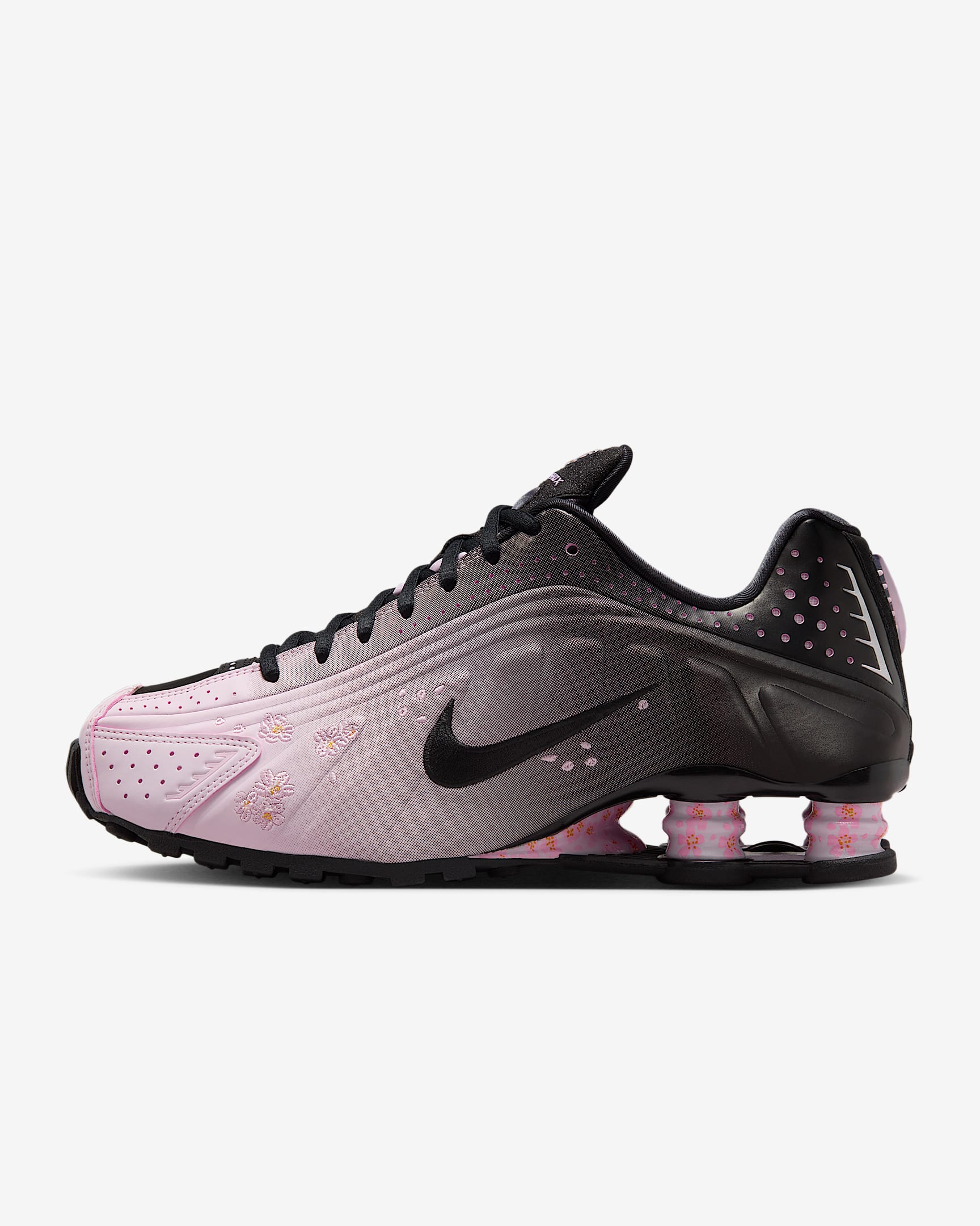 Nike Shox R4 女子樱武士气柱运动鞋 - 帝王粉/黑/帝王粉/黑