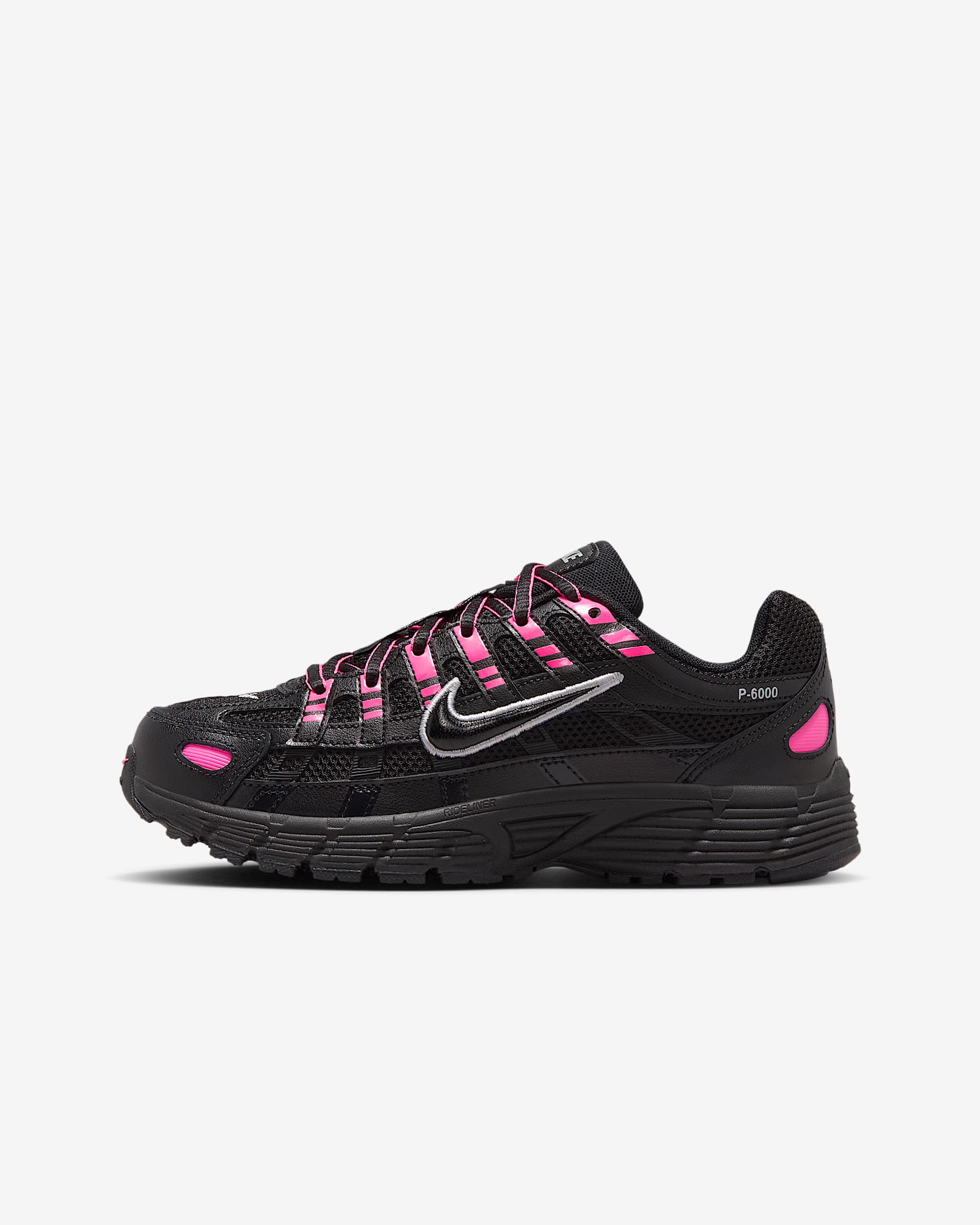 Nike P-6000 复古跑鞋风大童运动鞋 - 爆炸粉/金属银/黑