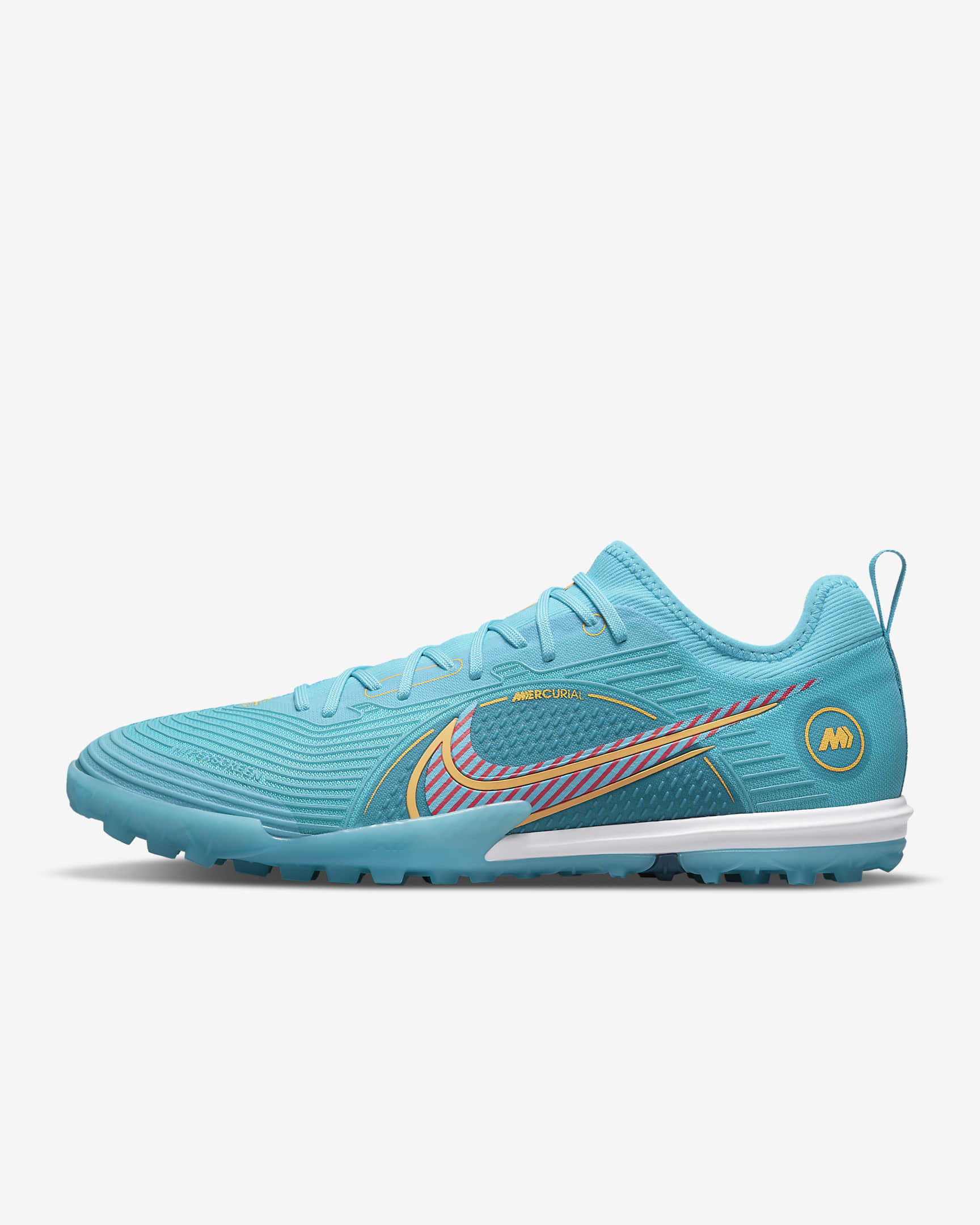Nike Zoom Vapor 14 Pro TF 男/女人造场地足球鞋 - 氯蓝/码头蓝/激光橙