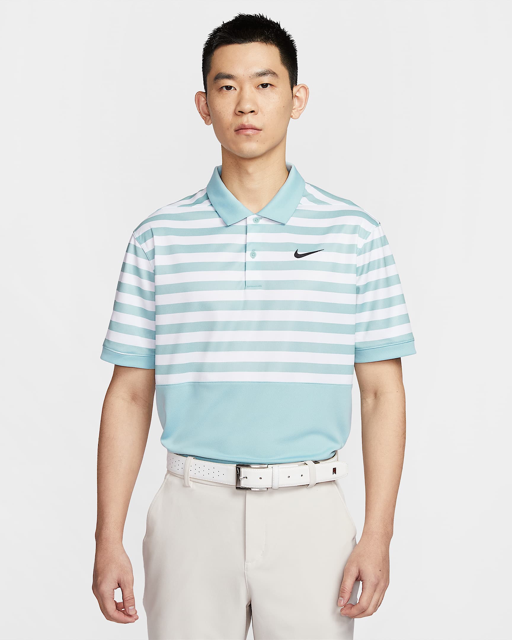 Nike Victory+ Dri-FIT 男子速干高尔夫翻领T恤 - 海洋深蓝/黑