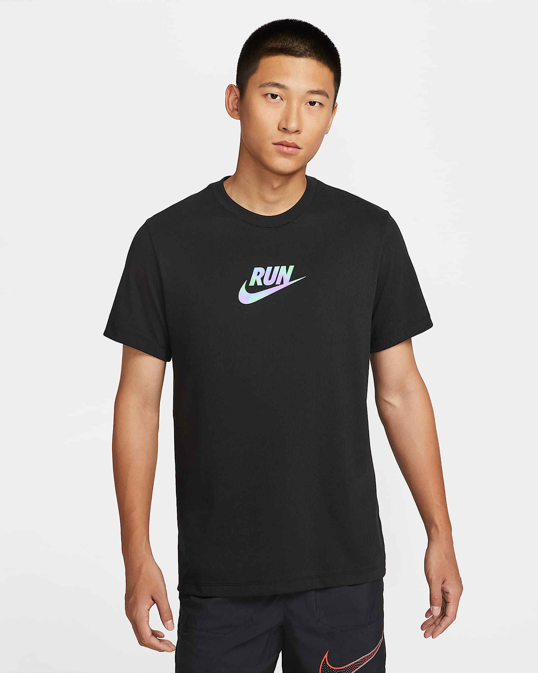 Nike Dri-FIT 男子速干跑步T恤 - 黑
