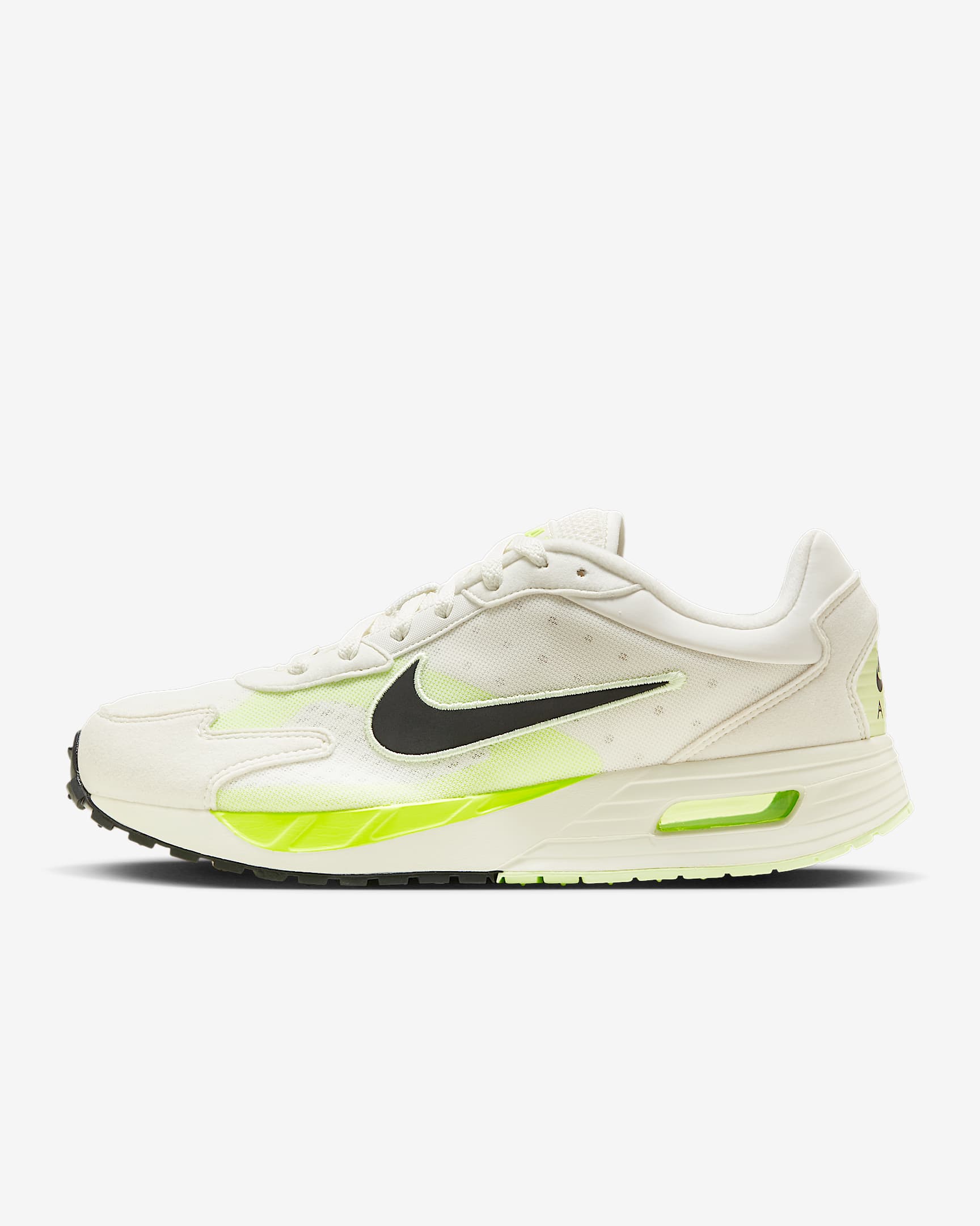 Nike Air Max Solo 女子运动鞋 - 帆白/微黄绿/荧光黄/黑