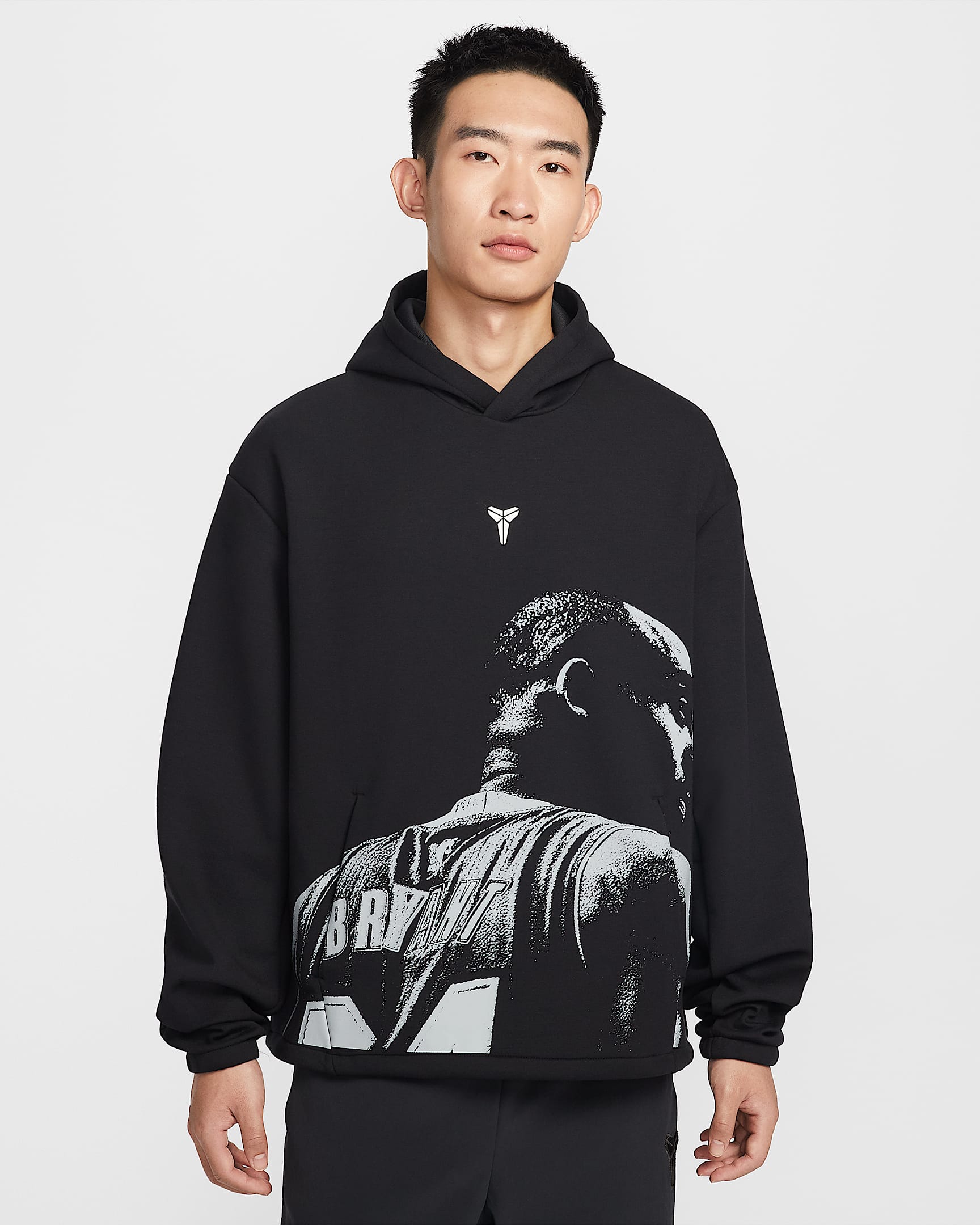 Kobe Dri-FIT 科比男子速干针织套头篮球连帽衫 - 黑/白色