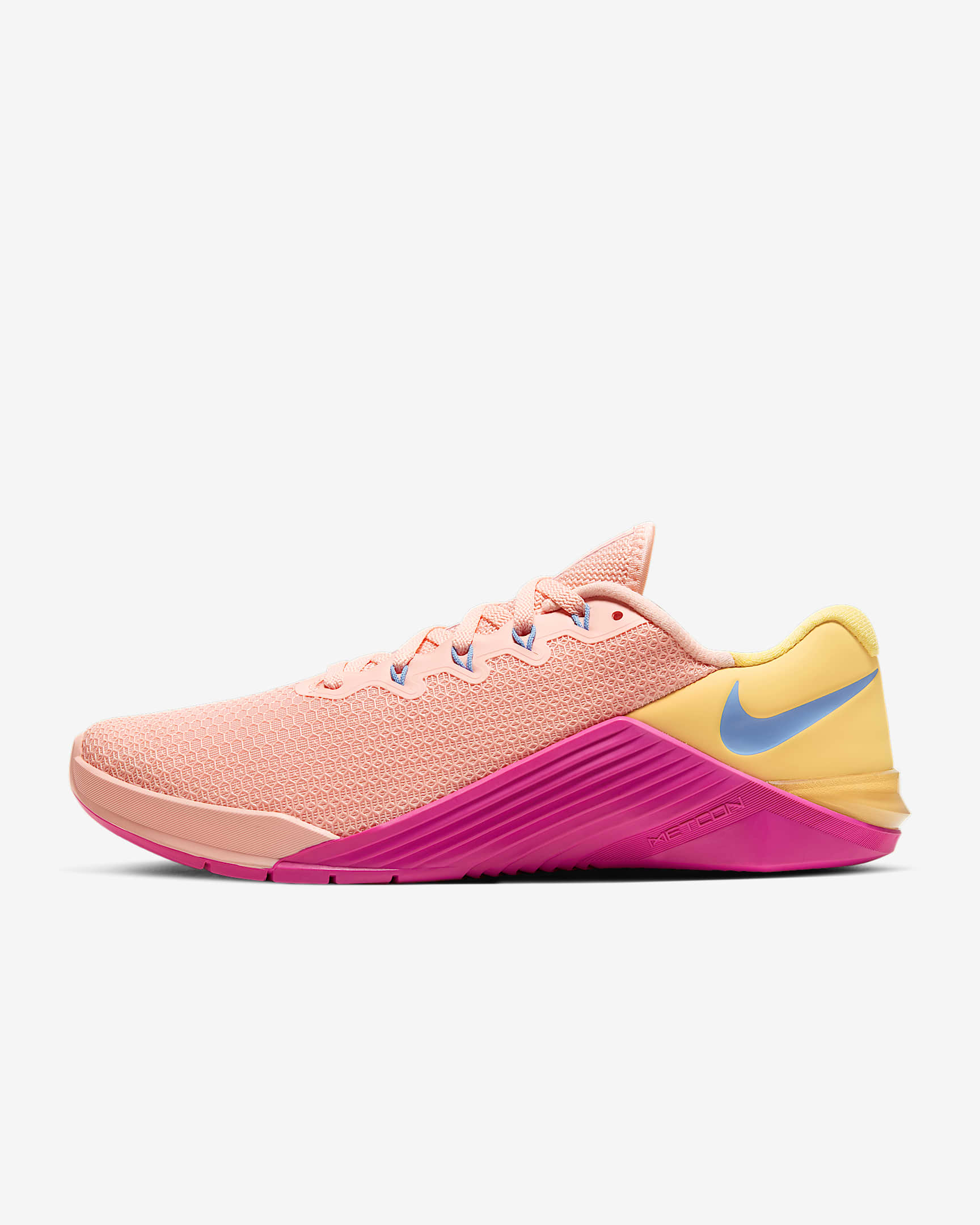 Nike Metcon 5 女子训练鞋 - 水洗珊瑚红/典雅托帕石色/火焰粉/水洗珊瑚红