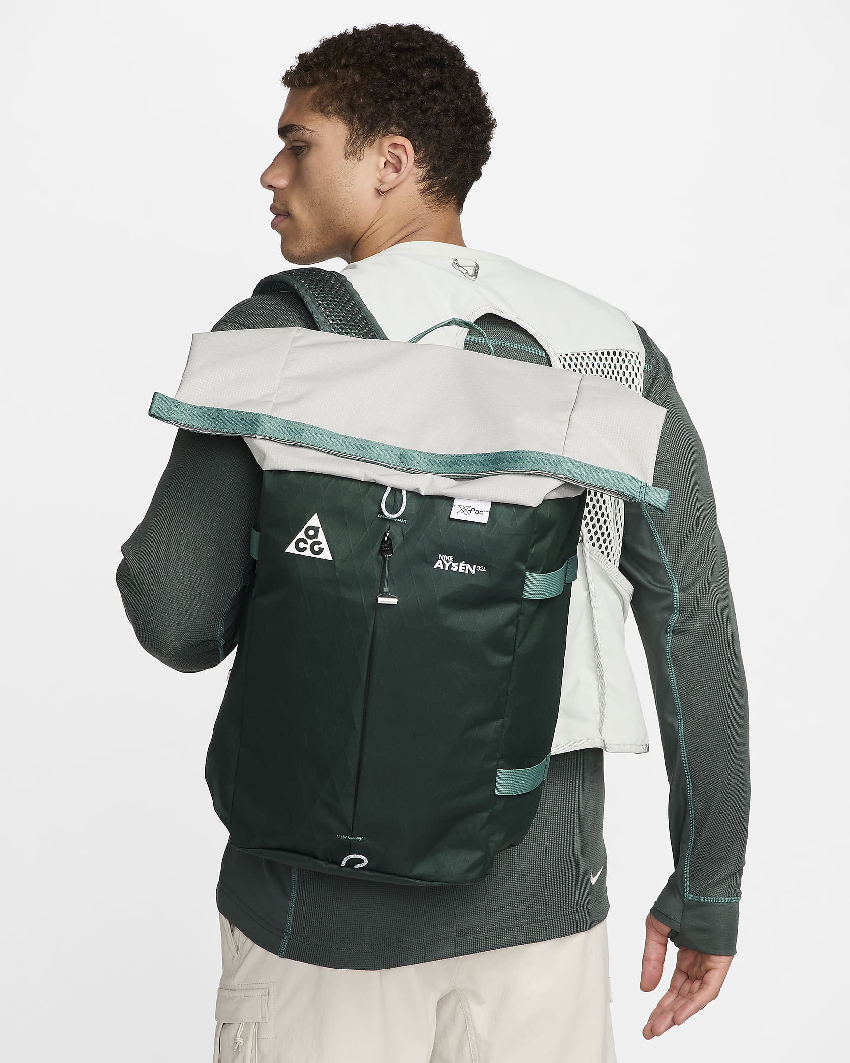 Nike ACG Aysén 双肩包 - 绿古色/浅铁矿石灰/白色