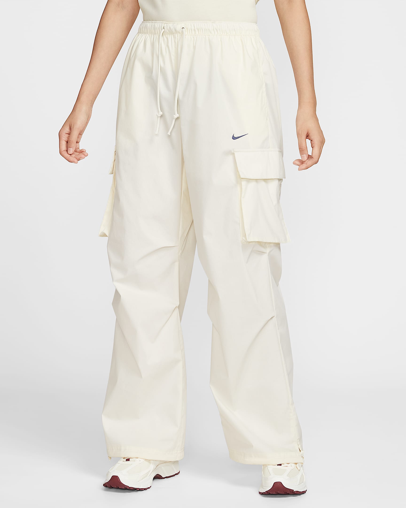 Nike Sportswear 女子中腰 Oversize 风工装长裤 - 珍珠灰