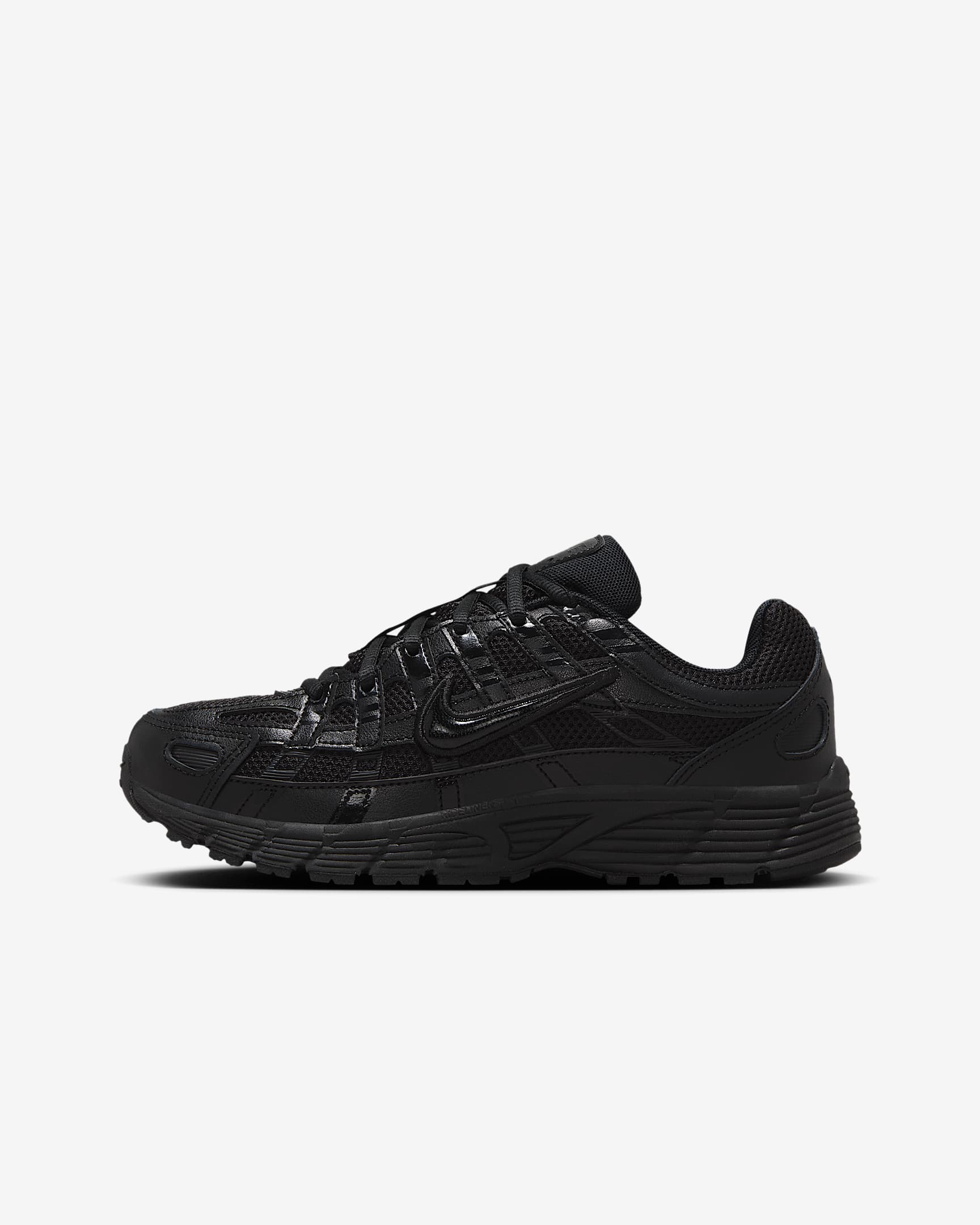 Nike P-6000 复古跑鞋风大童运动鞋 - 黑/黑
