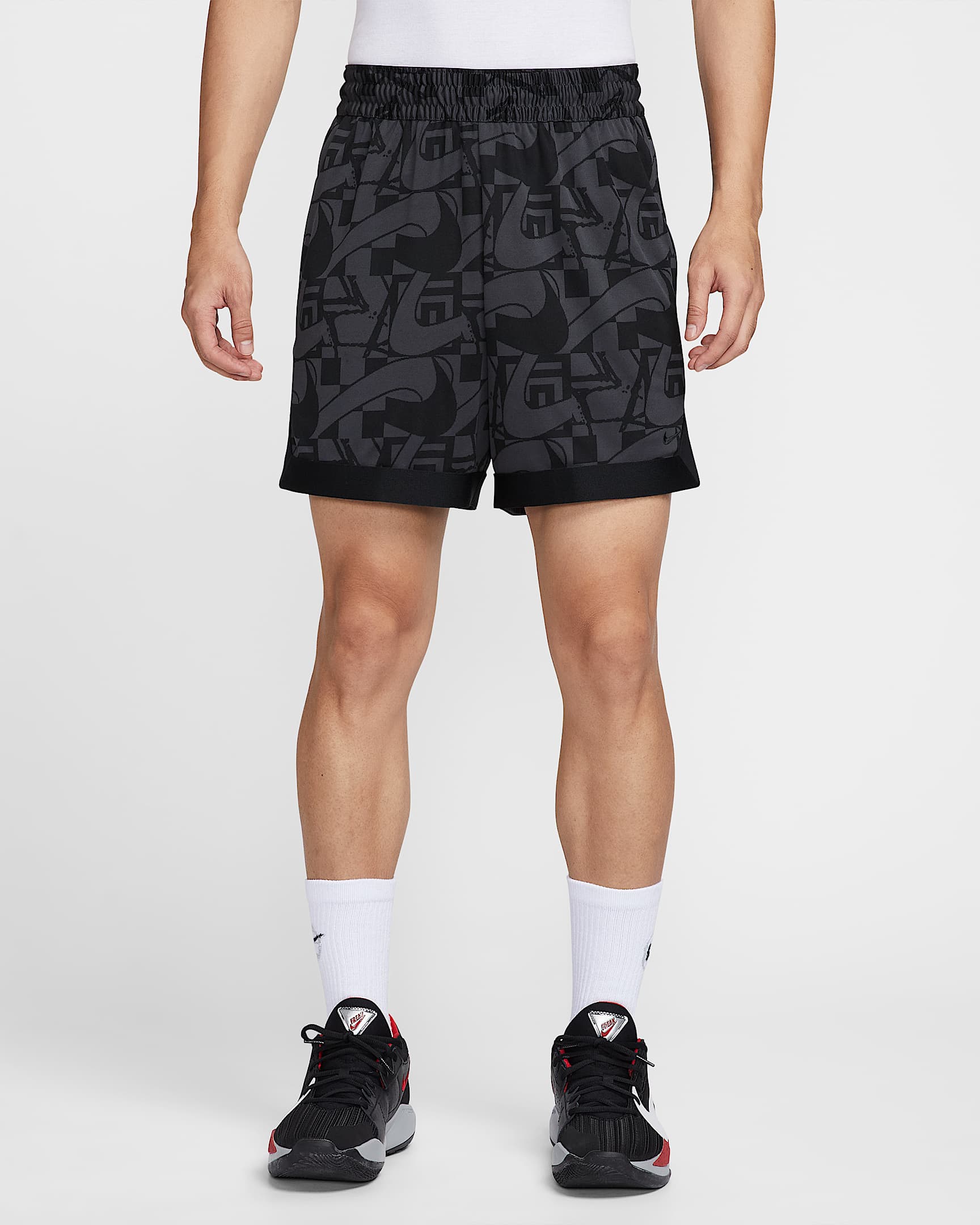Giannis DNA Dri-FIT 耐克字母哥男子速干篮球短裤 - 黑/煤黑/黑