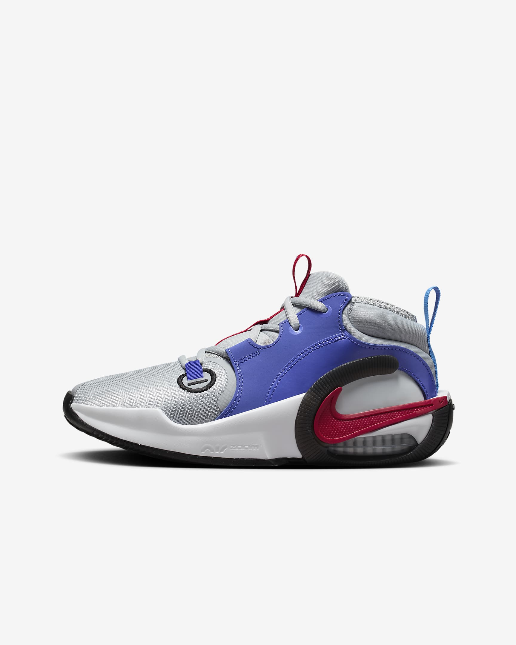 Nike Air Zoom Crossover 2 大童篮球鞋 - 狼灰/黑/大学蓝/健身红