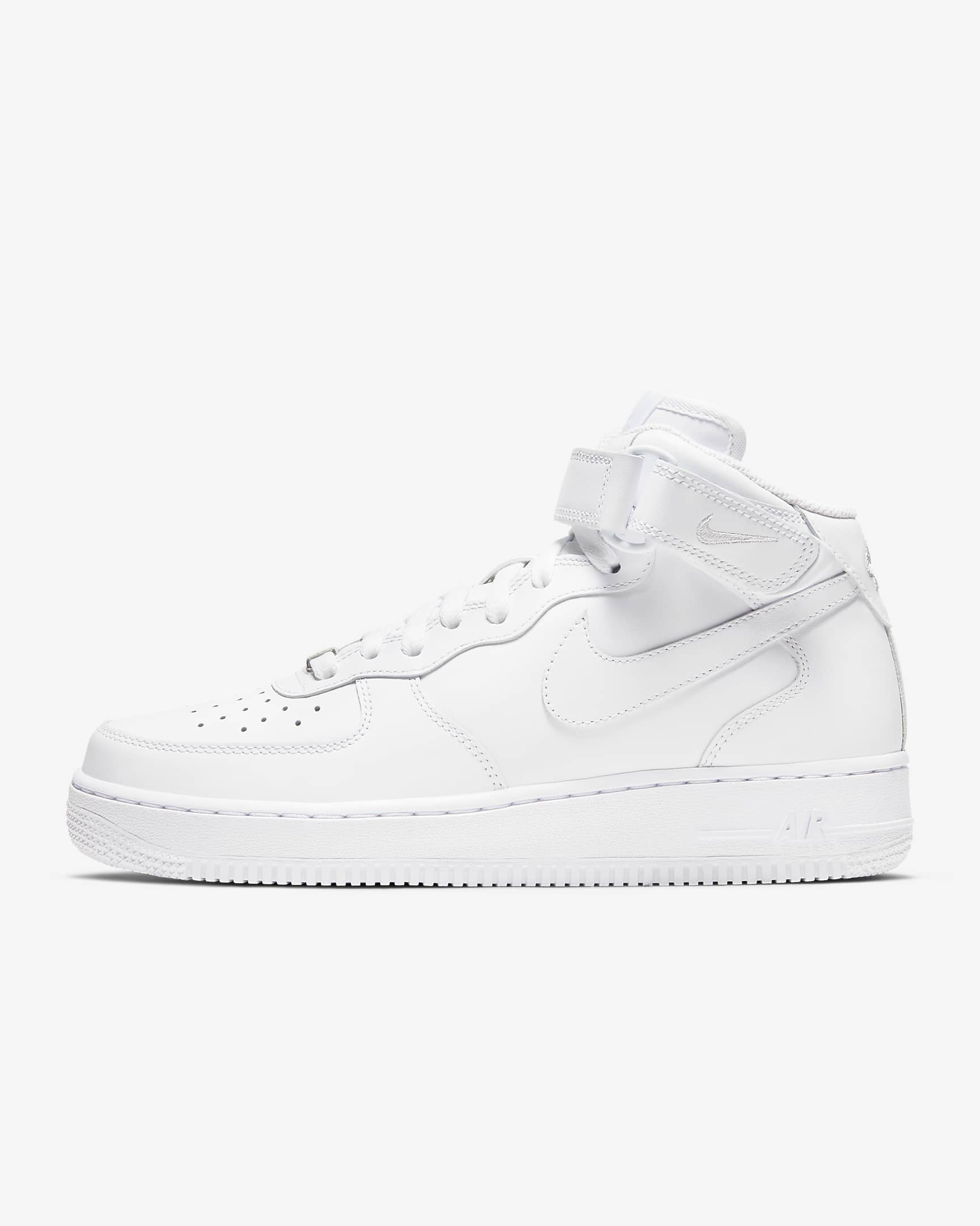 Nike Air Force 1 '07 Mid 女子空军一号运动鞋板鞋 - 白色/白色/白色