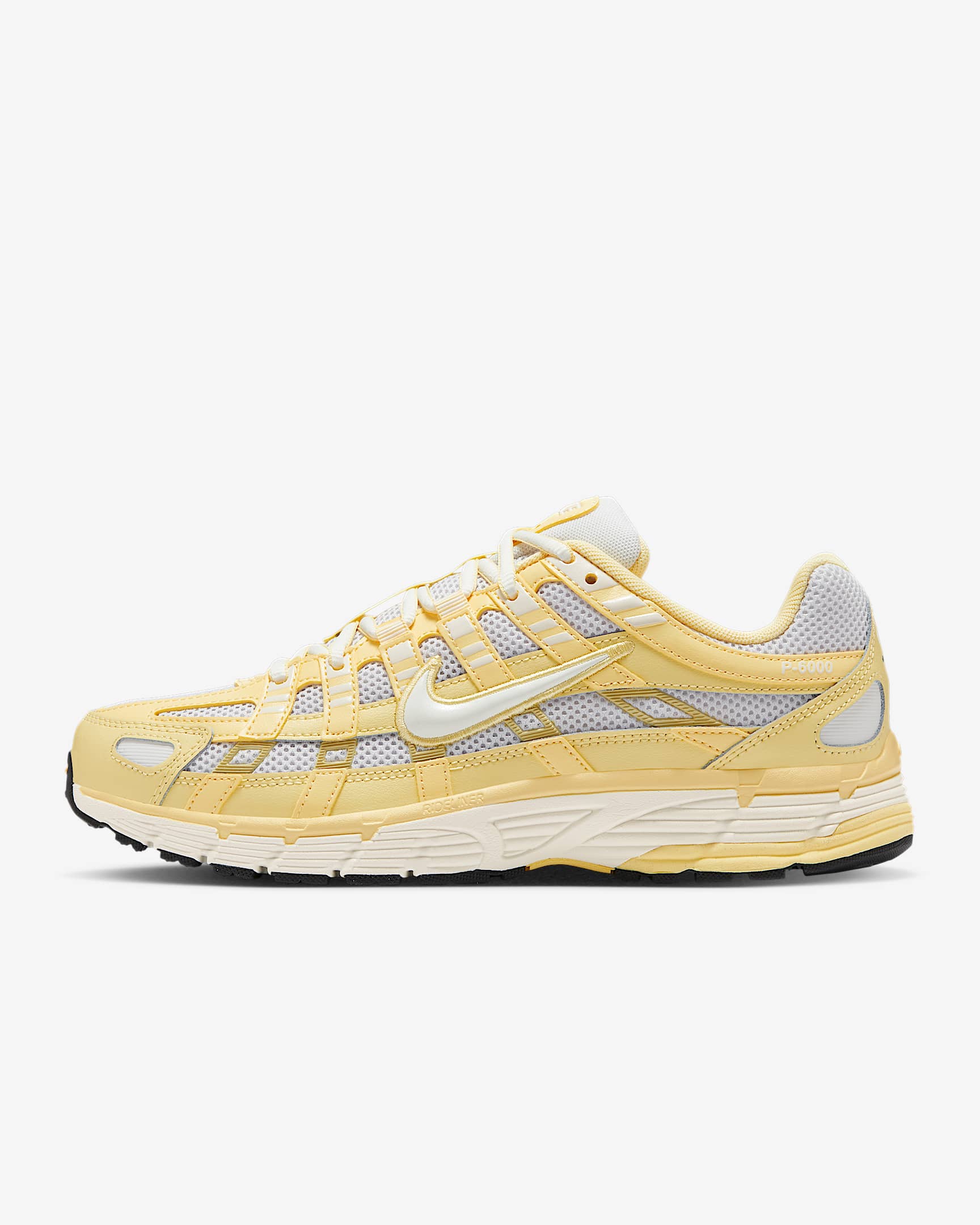 Nike P-6000 女子复古运动鞋 - 柔黄/浅银灰/黑/珍珠灰