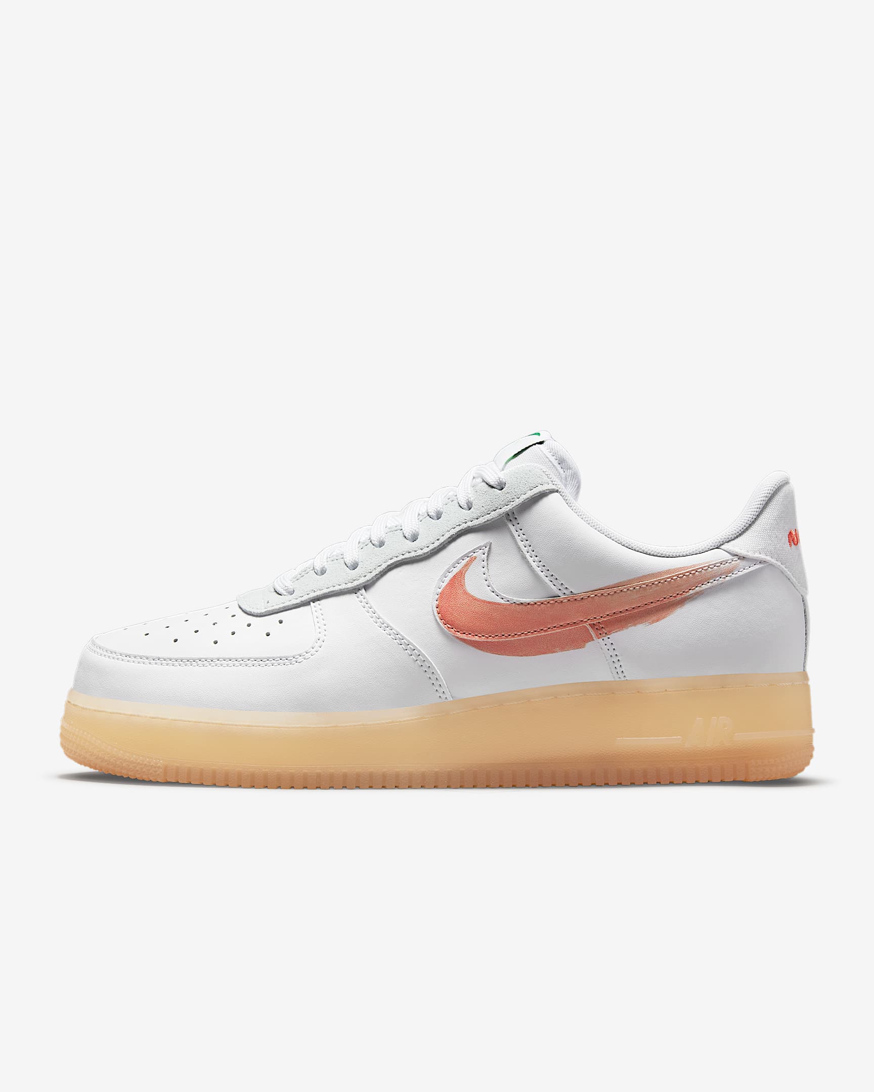 Nike Flyleather AF1 男子空军一号运动鞋 - 白色/白色/白色