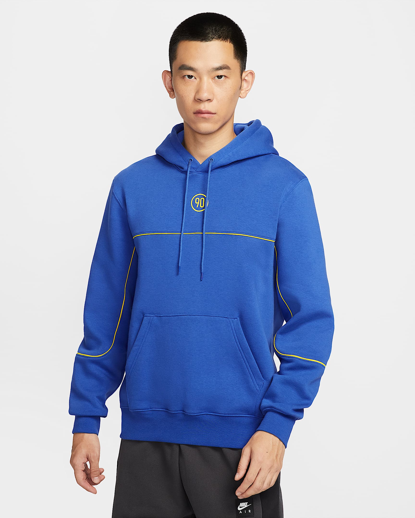 Nike Club Total 90 男子加绒足球套头连帽衫 - 游戏宝蓝/发光黄/发光黄