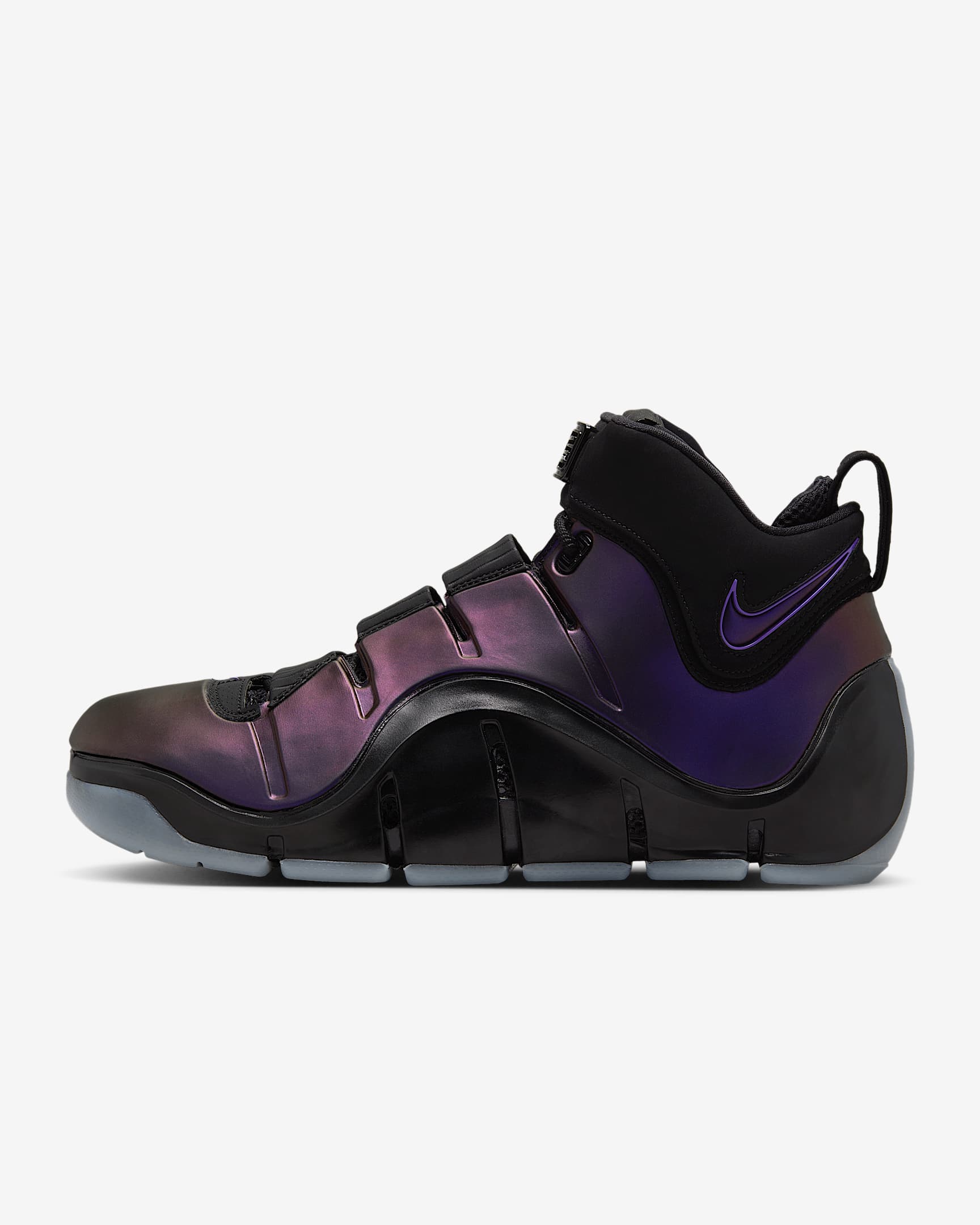 Nike Zoom LeBron 4 詹姆斯男子运动鞋 - 黑/紫蓝/校园紫