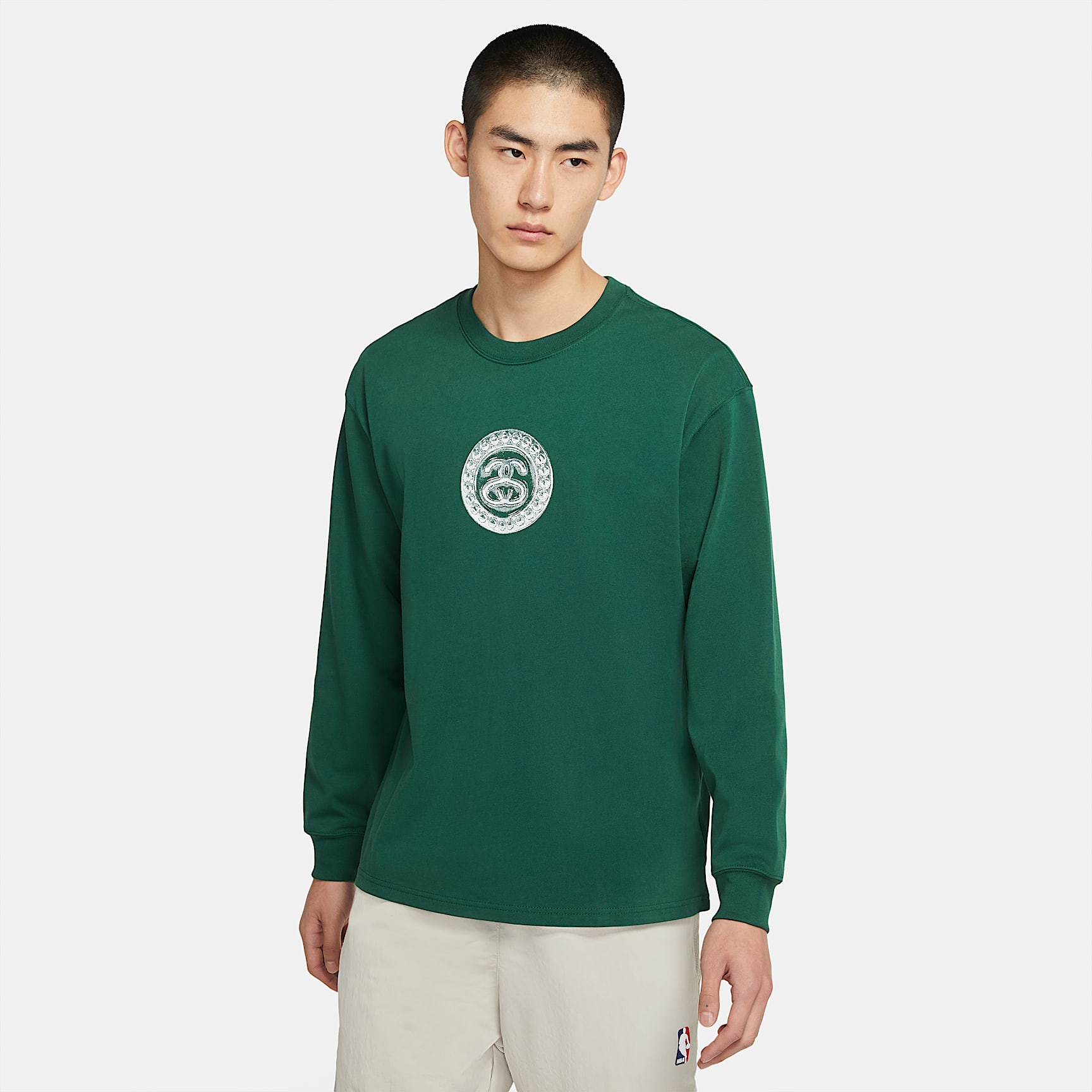 Nike x Stüssy 男子长袖T恤 - 峡谷绿